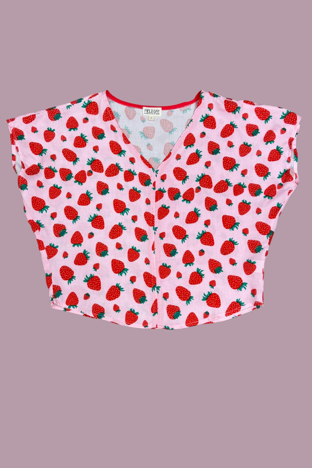 Dolman Top in Strawberry Cotton Product Image