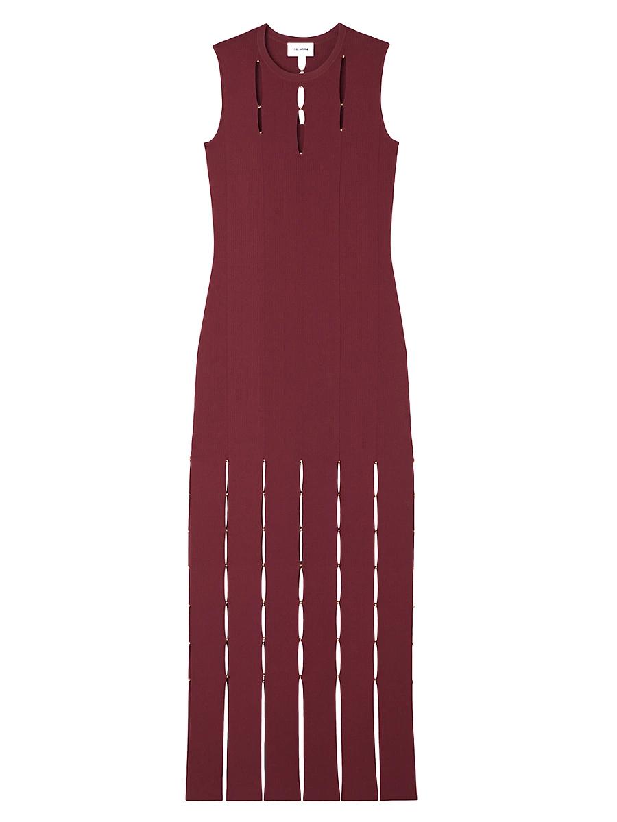 Womens Evening Beaded Knit Gown Product Image