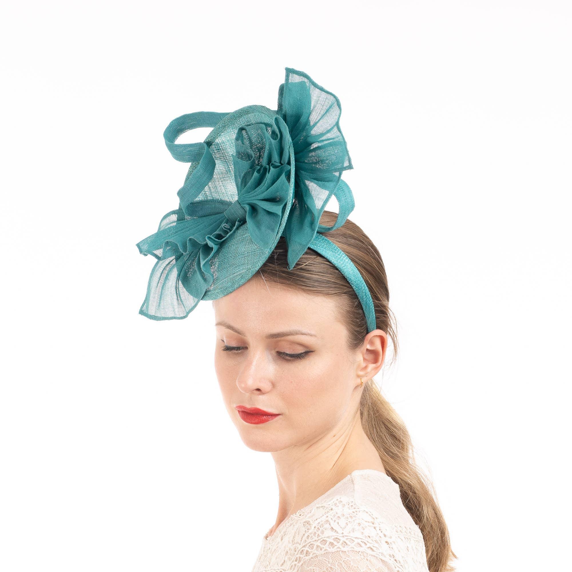 Round Sinamay Kentucky Derby Fascinator Product Image