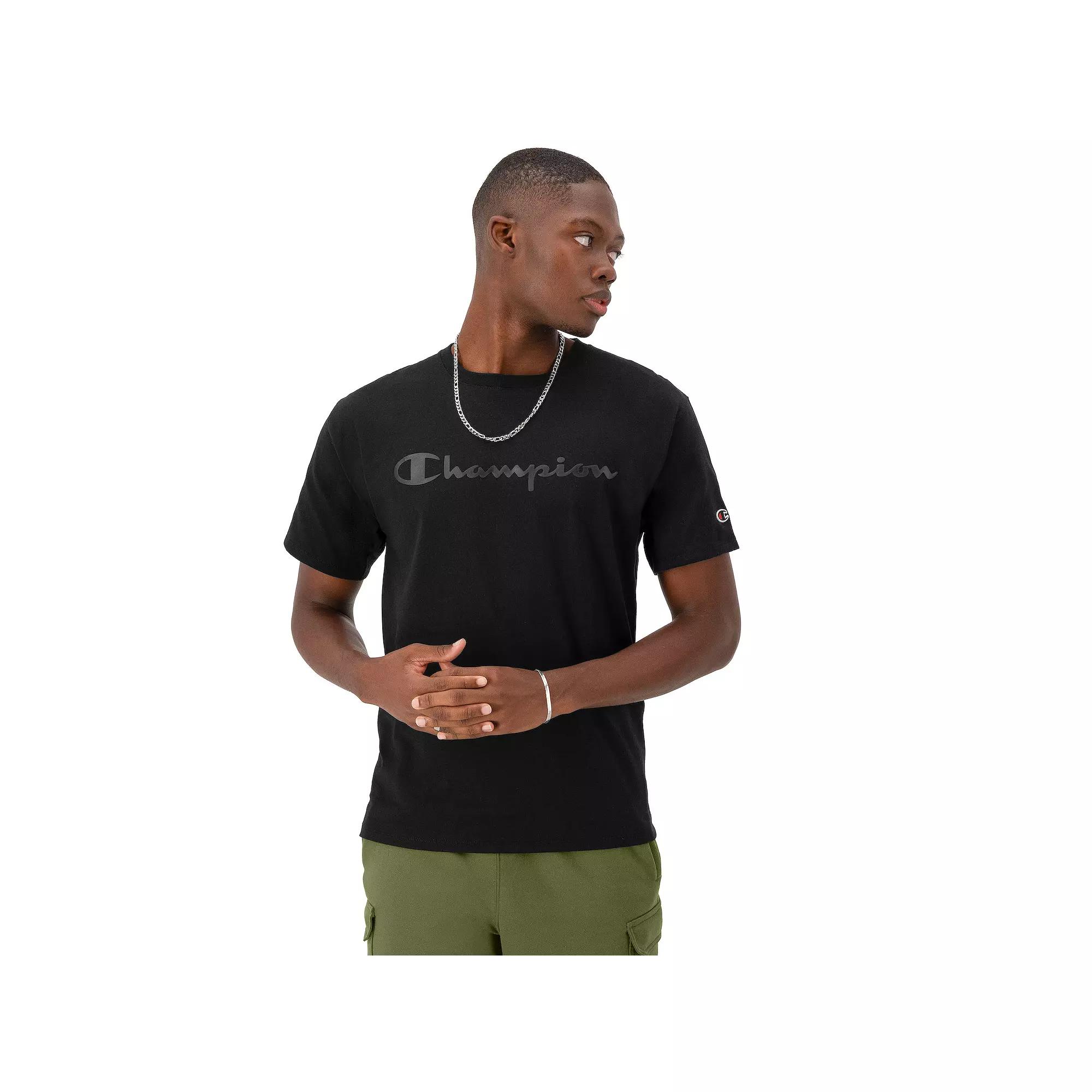 Men's Champion® Logo Tee, Size: Large, Black Product Image