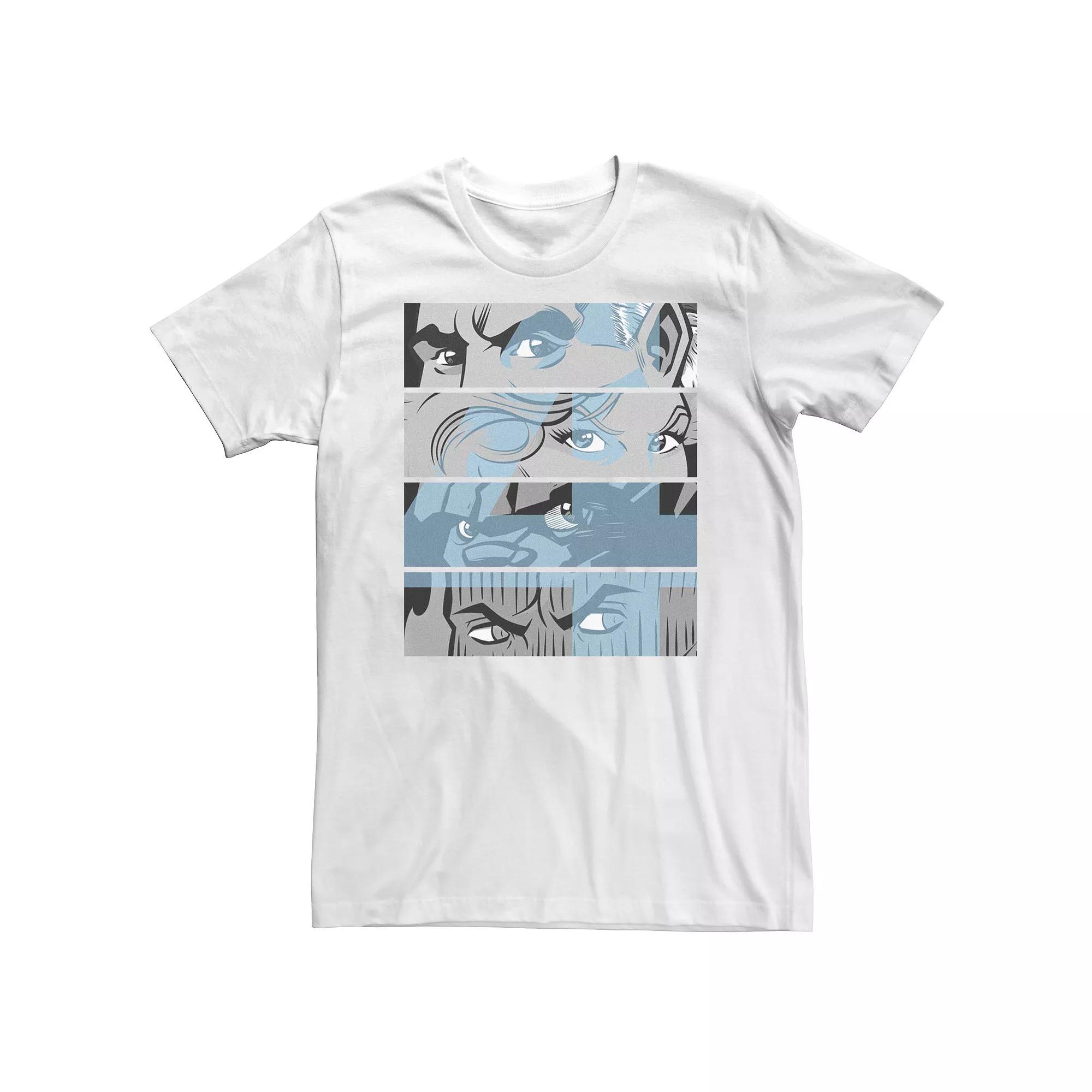 BIg & Tall Marvel Fantastic Four Group Shot Eyes Panel Tee, Men's,  Product Image