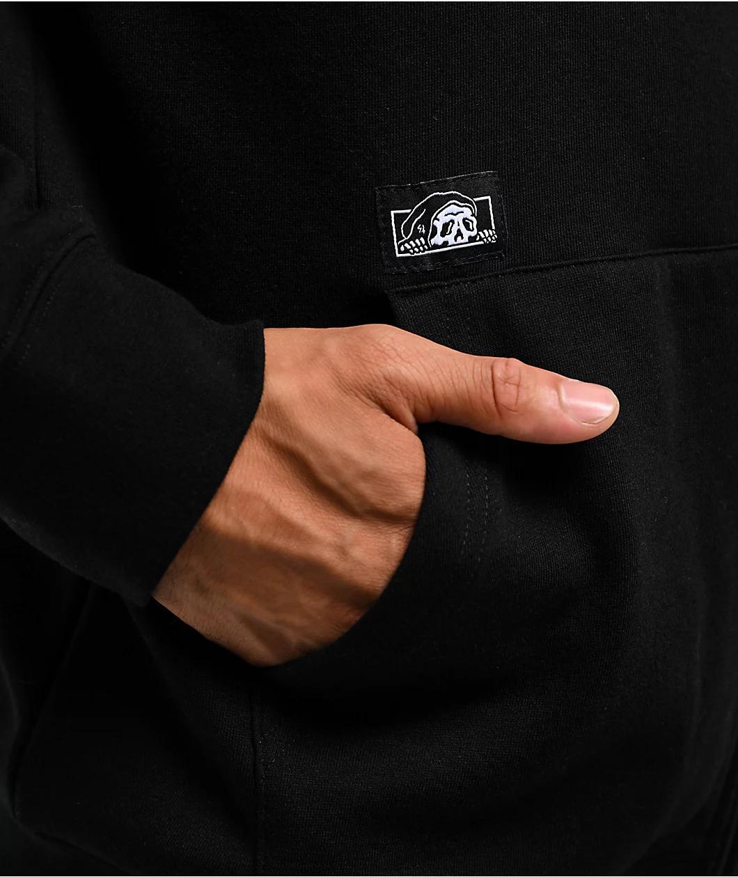 Lurking Class by Sketchy Tank Moons Black Zip Hoodie Product Image