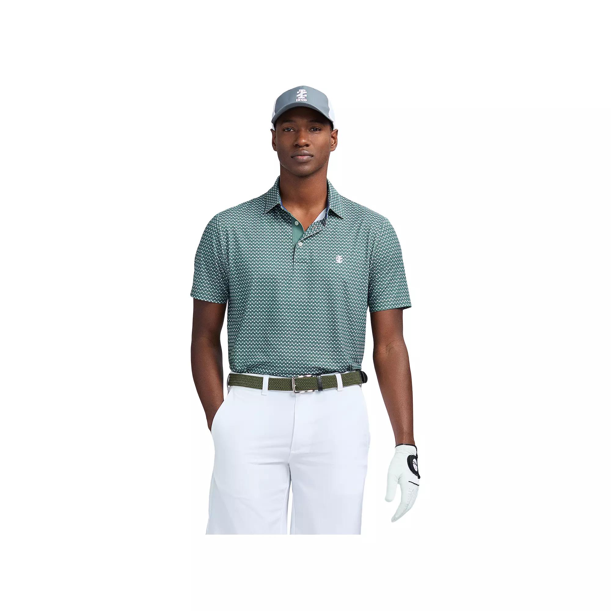 Men's IZOD Swingflex Elite Golf Short Sleeve Polo, Size: Large, Green Golf Product Image