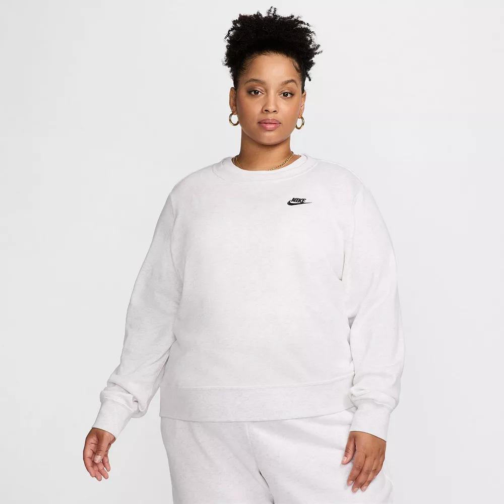 Women's Nike Sportswear Club Fleece Crew-Neck Sweatshirt (Plus Size) Product Image