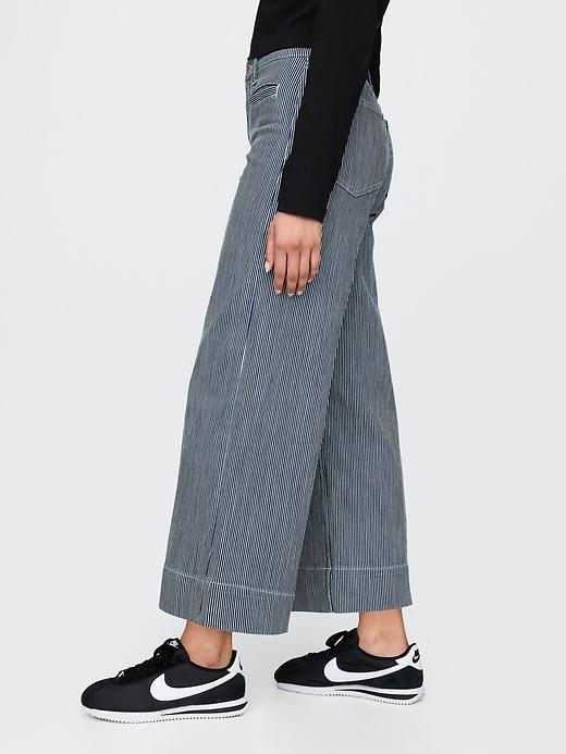 High Rise Stride Wide-Leg Ankle Jeans Product Image