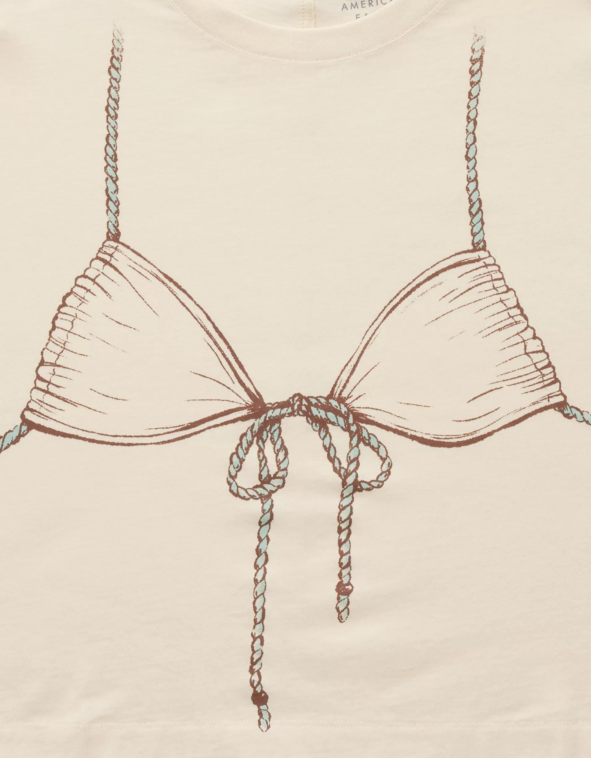 AE Boxy Cropped Bikini Graphic T-Shirt Product Image