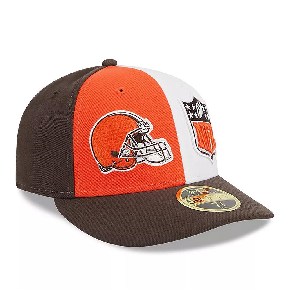 Men's New Era  Orange/Brown Cleveland Browns 2023 Sideline Low Profile 59FIFTY Fitted Hat, Size: 7 1/8 Product Image