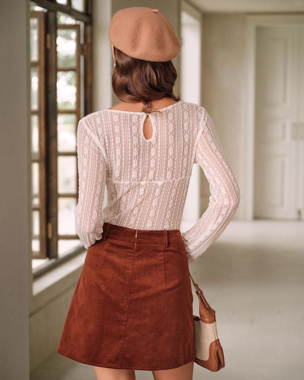 Apricot Textured See Through Tee Product Image