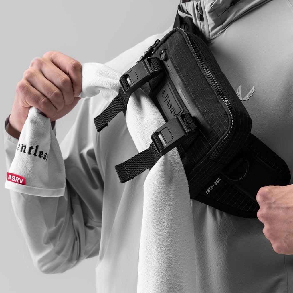 0197. Small Crossbody Bag - Black "Grid" Product Image