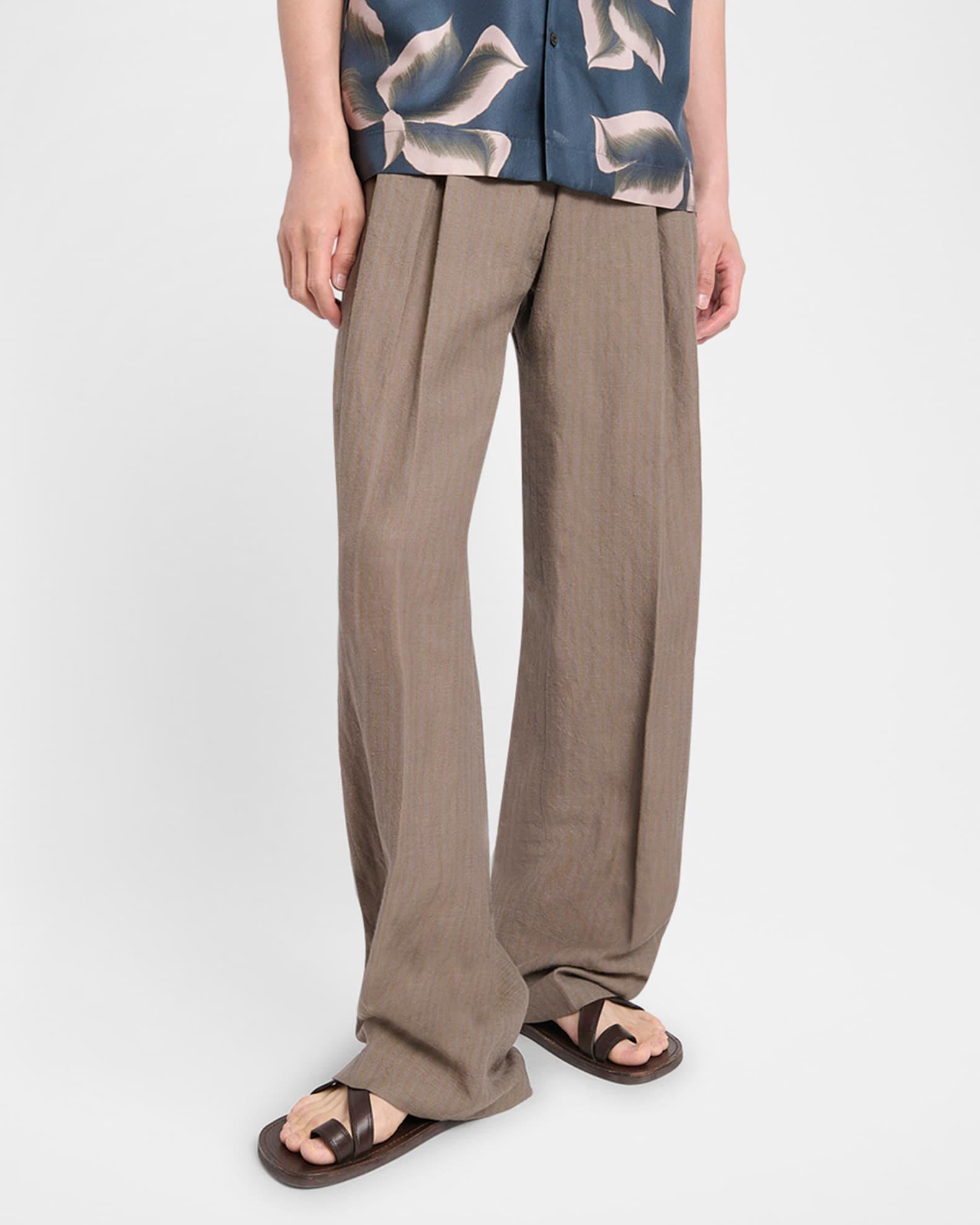 Men's Panrom Pleated Stripe Pants Product Image