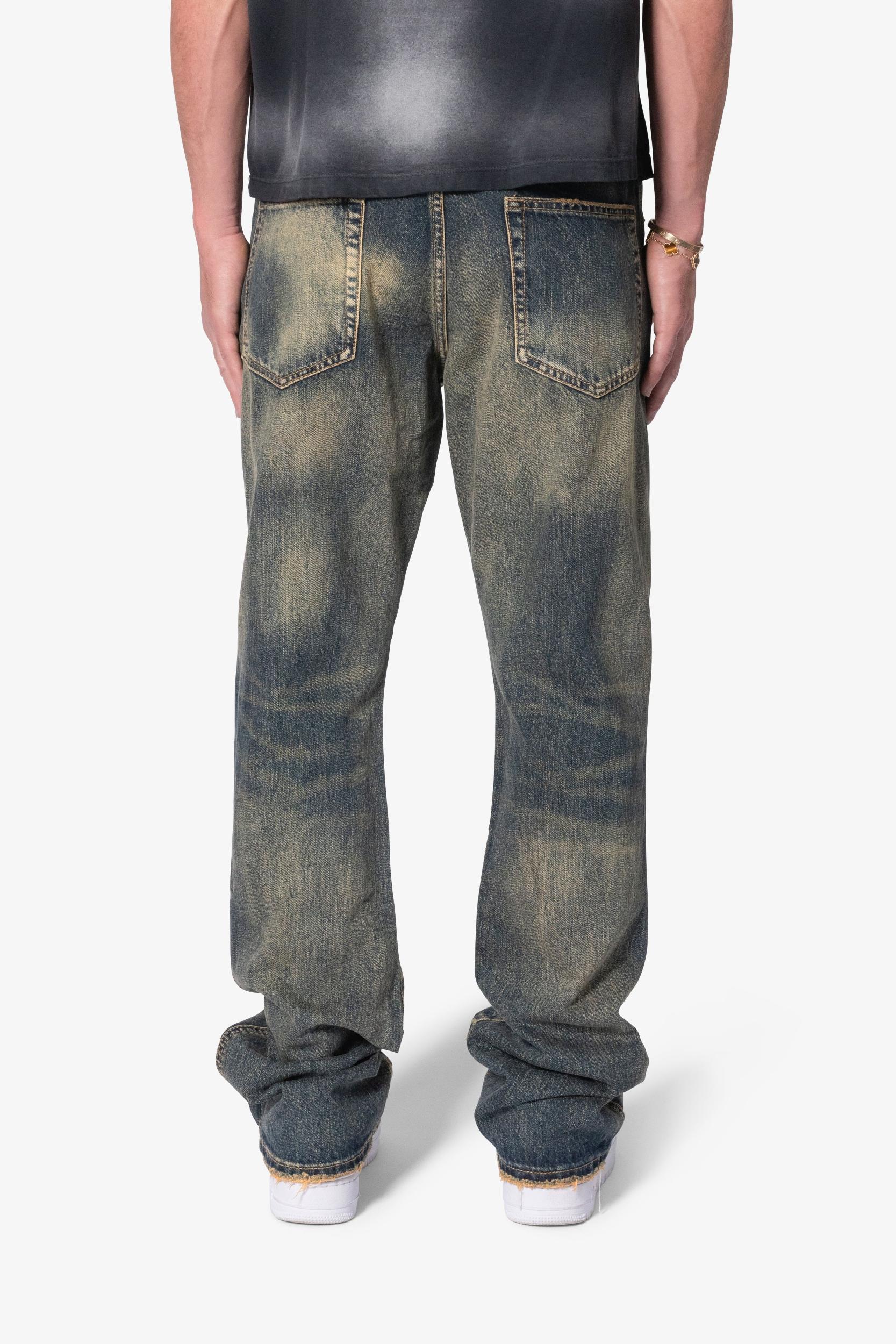 B384 Metal Eyelet Flare Denim - Rust Product Image