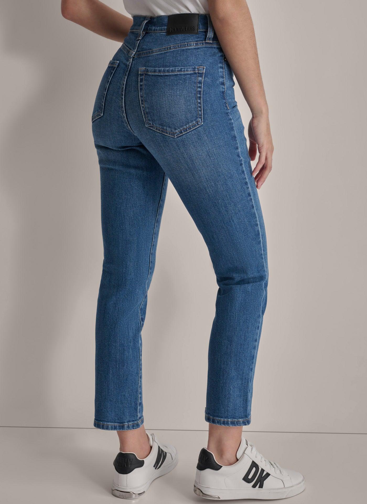 HIGH Rise Length SLIM STRAIGHT JEAN Product Image