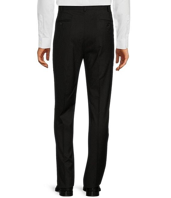 Roundtree & Yorke Luxury Gabardine Ultimate Comfort Straight Fit Flat Front Dress Pants Product Image