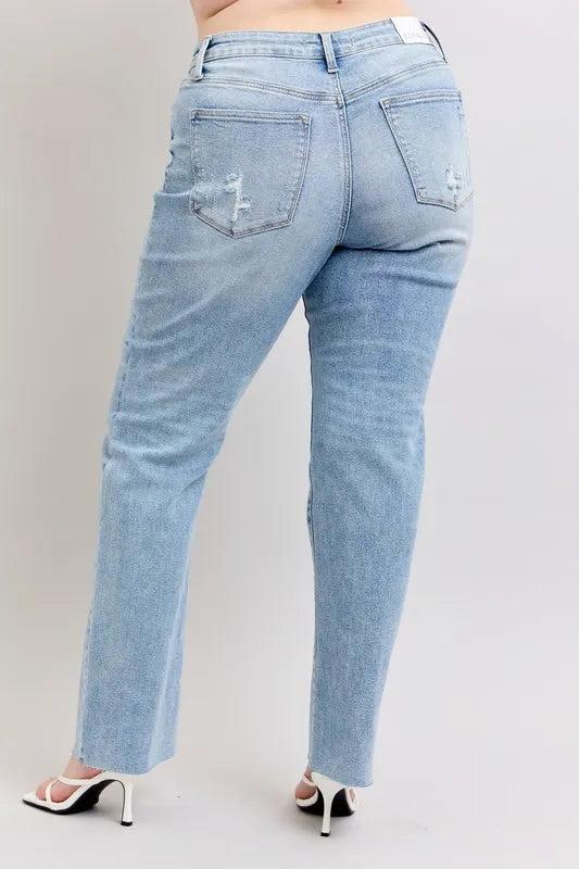 88926   Jenifer Mid-Rise Light Wash Dad Judy Blue Jeans Product Image