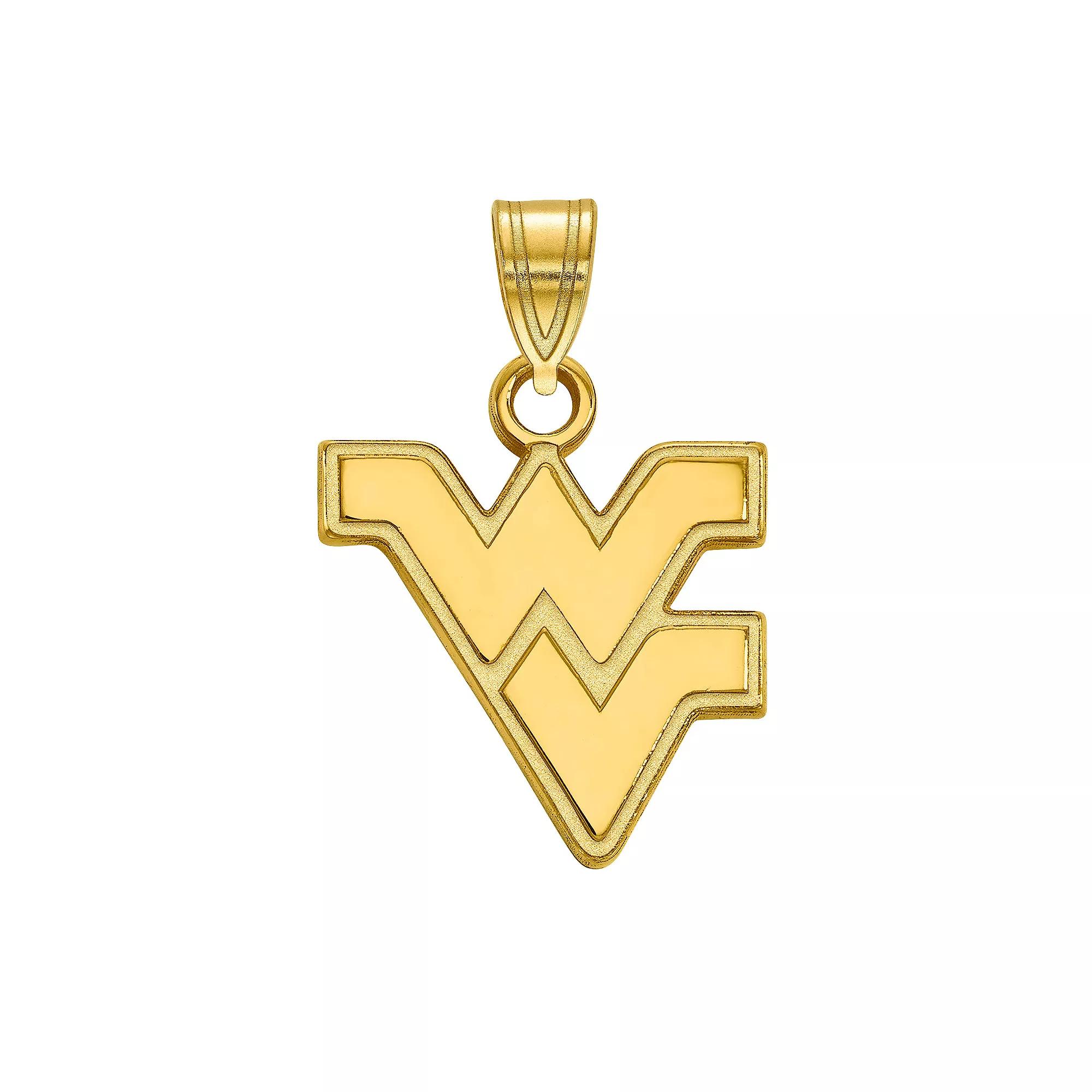 LogoArt 14K Gold Plated West Virginia Mountaineers Small Pendant, Women's, Size: 19 mm Product Image