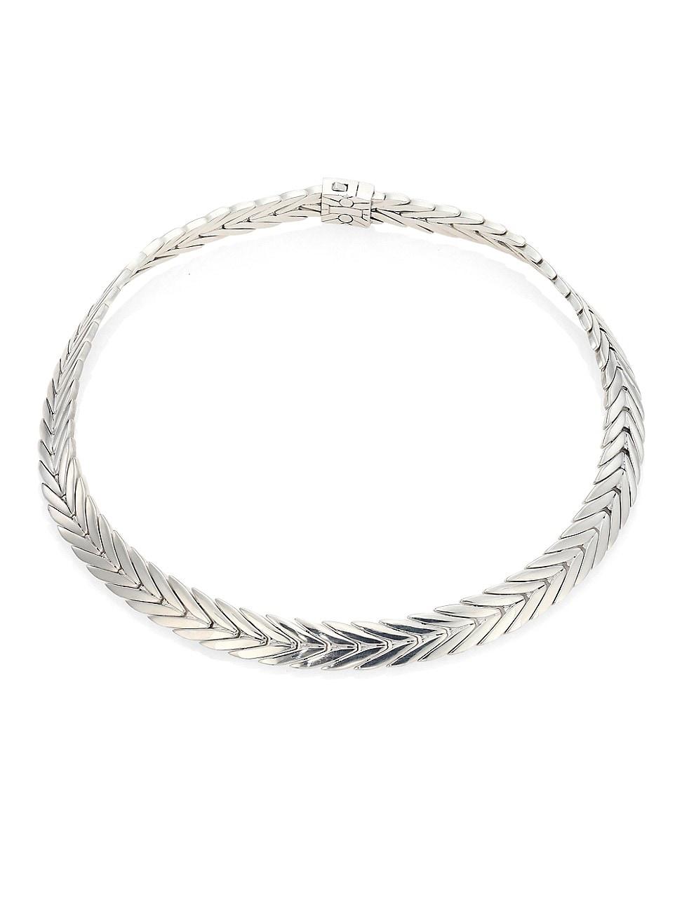Womens Modern Chain Sterling Silver Large Necklace Product Image
