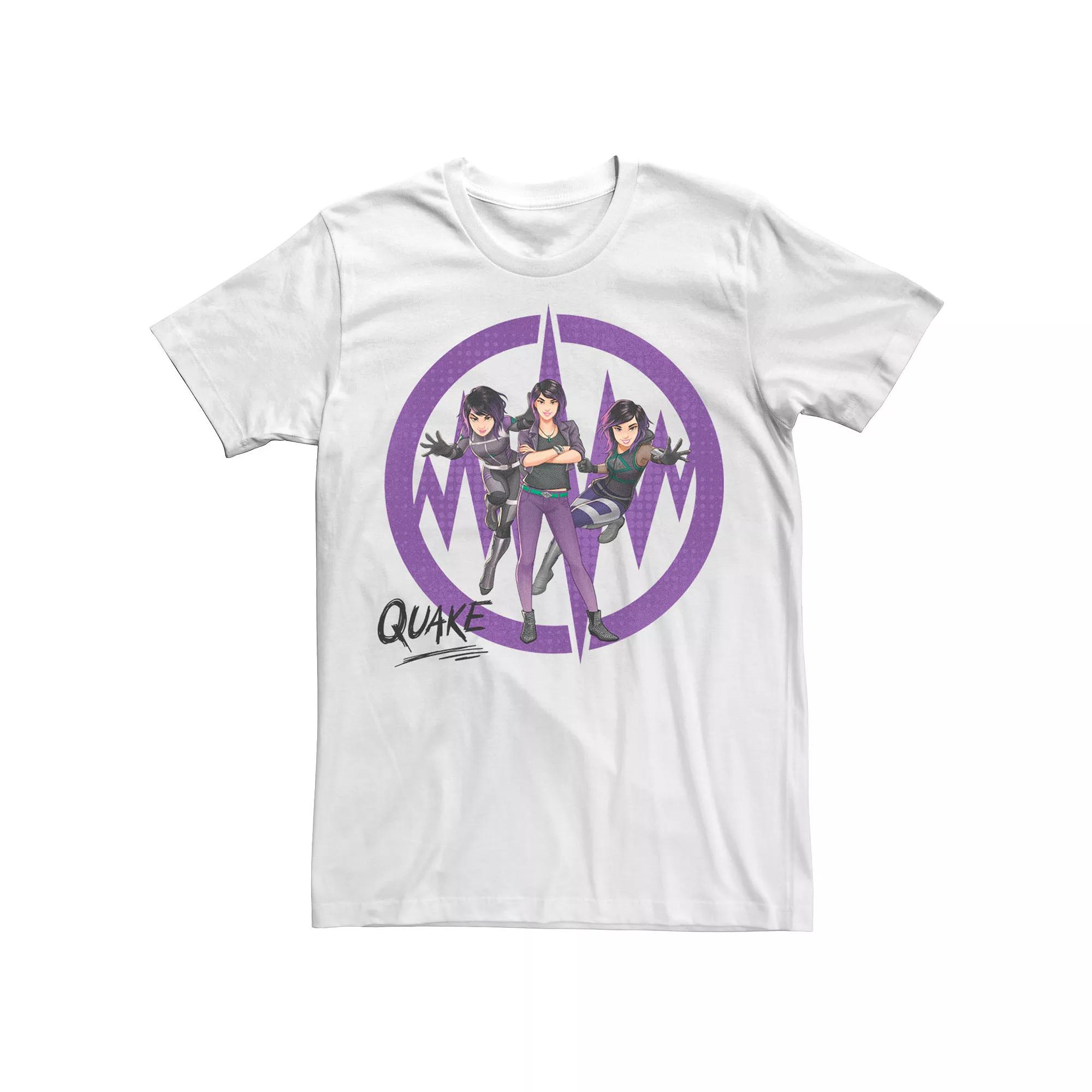 Men's Marvel Rising Secret Warriors Quake Symbol Collage Graphic Tee,  Product Image