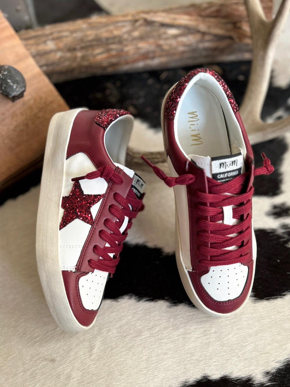 Maroon Candace Star Sneaker Product Image