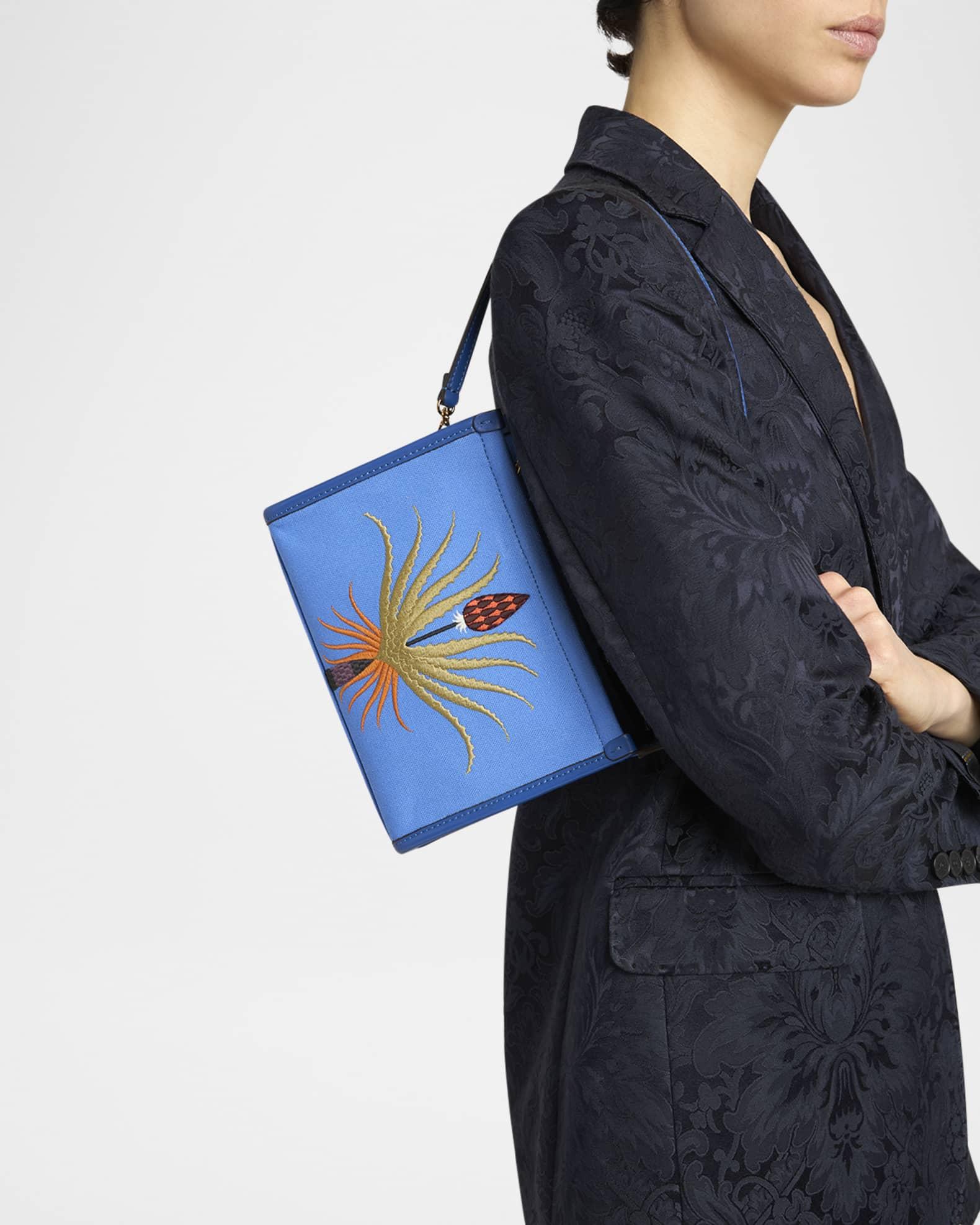 Embroidered Canvas Pouch Bag Product Image