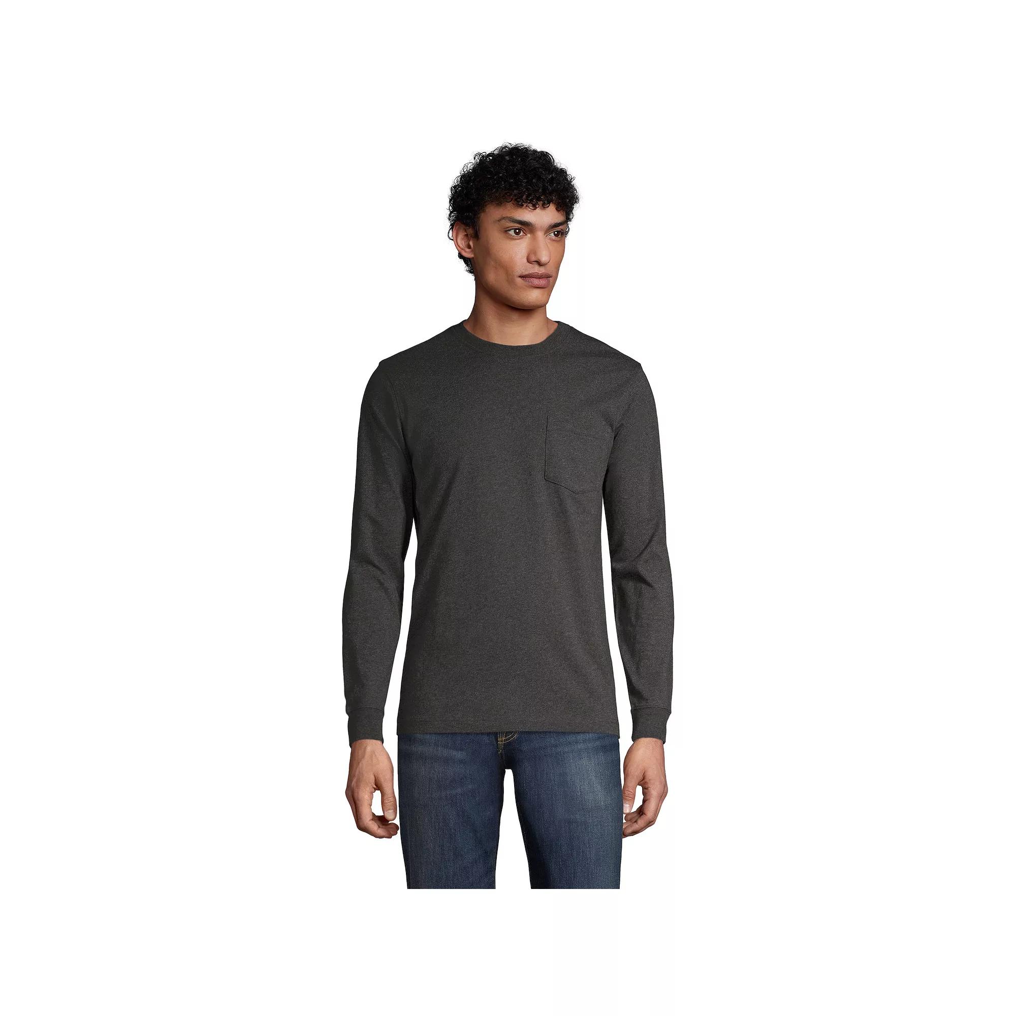 Big & Tall Lands' End Super-T Pocket Tee, Men's,  Product Image