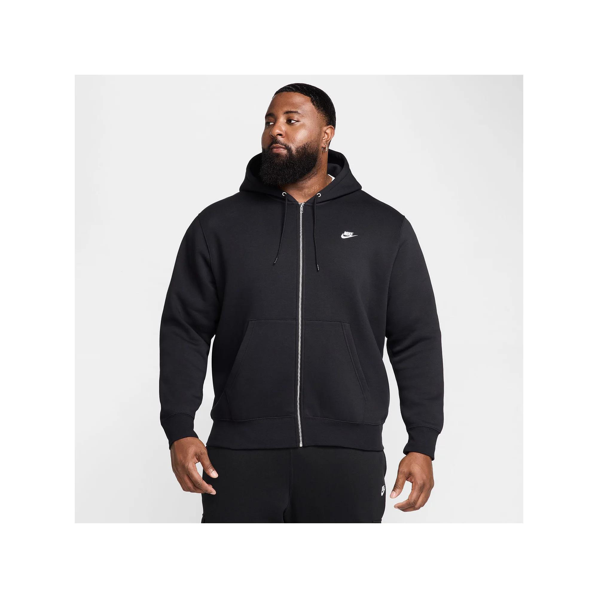 Nike Mens Club Full-Zip Fleece Hoodie | FN3861-010 Product Image