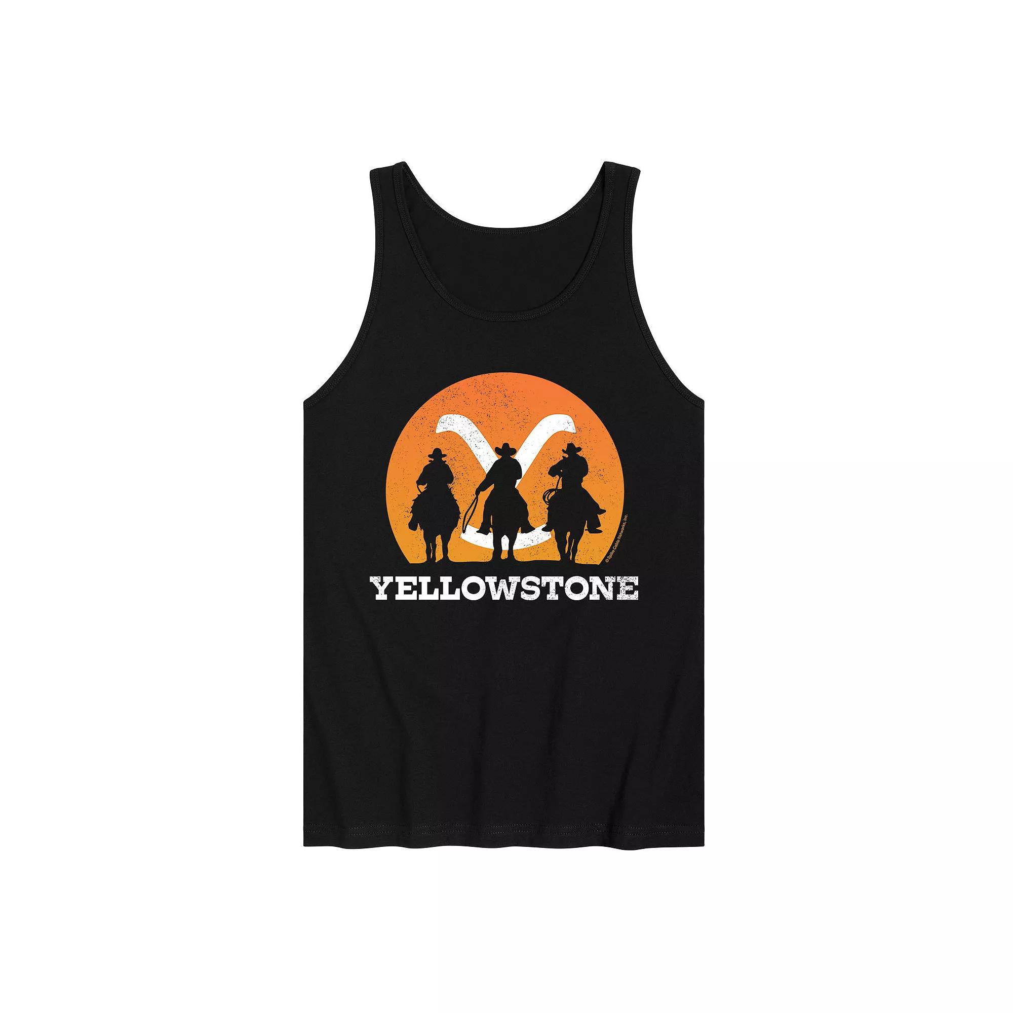 Men's Yellowstone Cowboy Sunset Tank Top,  Product Image