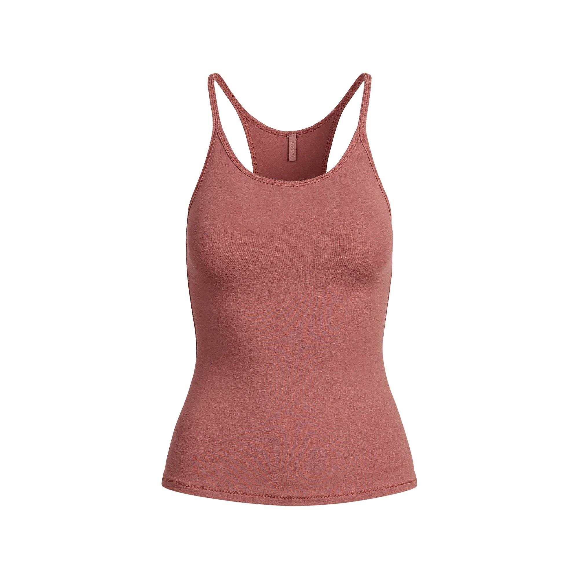 COTTON JERSEY RACERBACK TANK | REDWOOD Product Image
