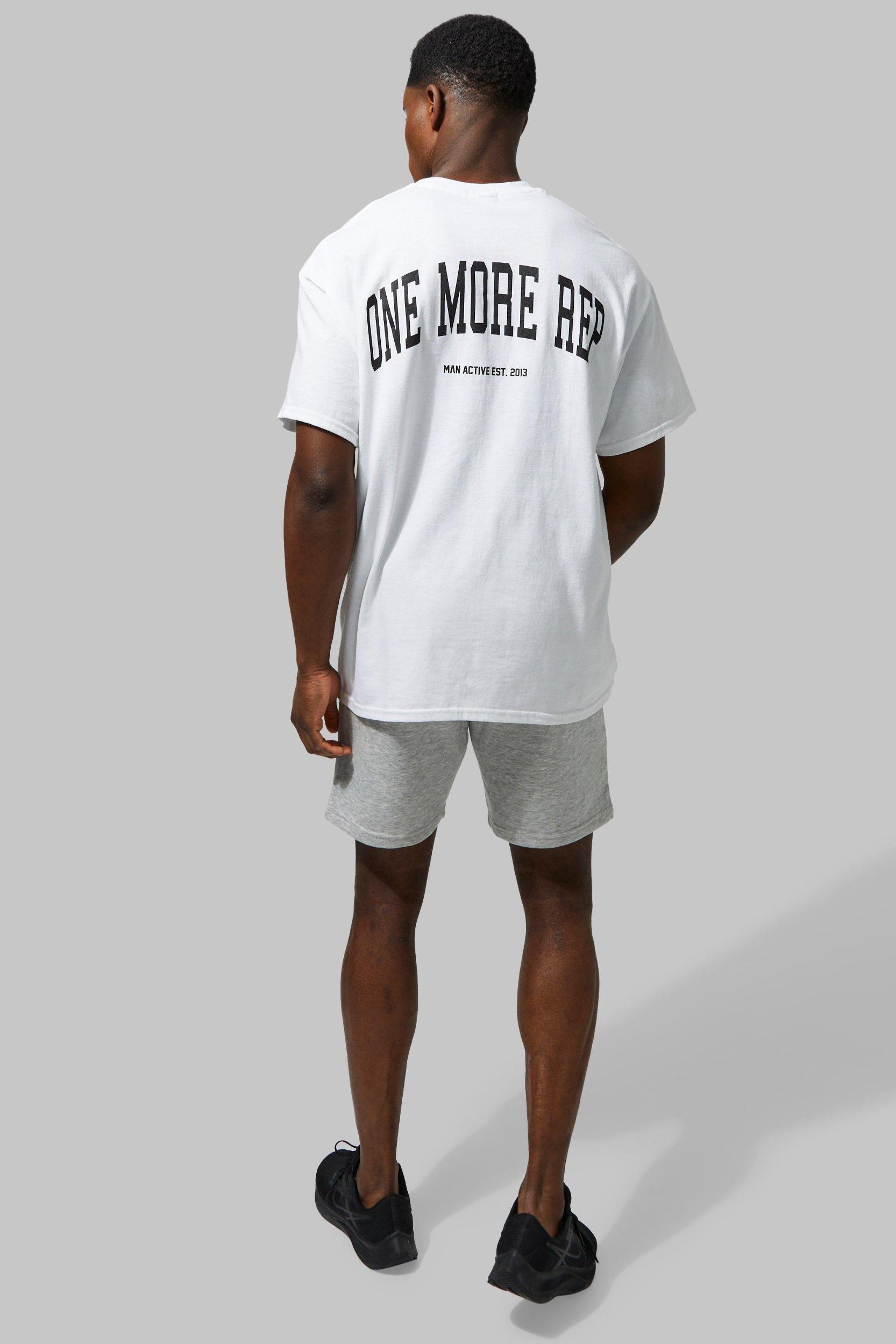 MAN ACTIVE GYM OVERSIZED ONE MORE REP T-SHIRT | boohooMAN USA Product Image