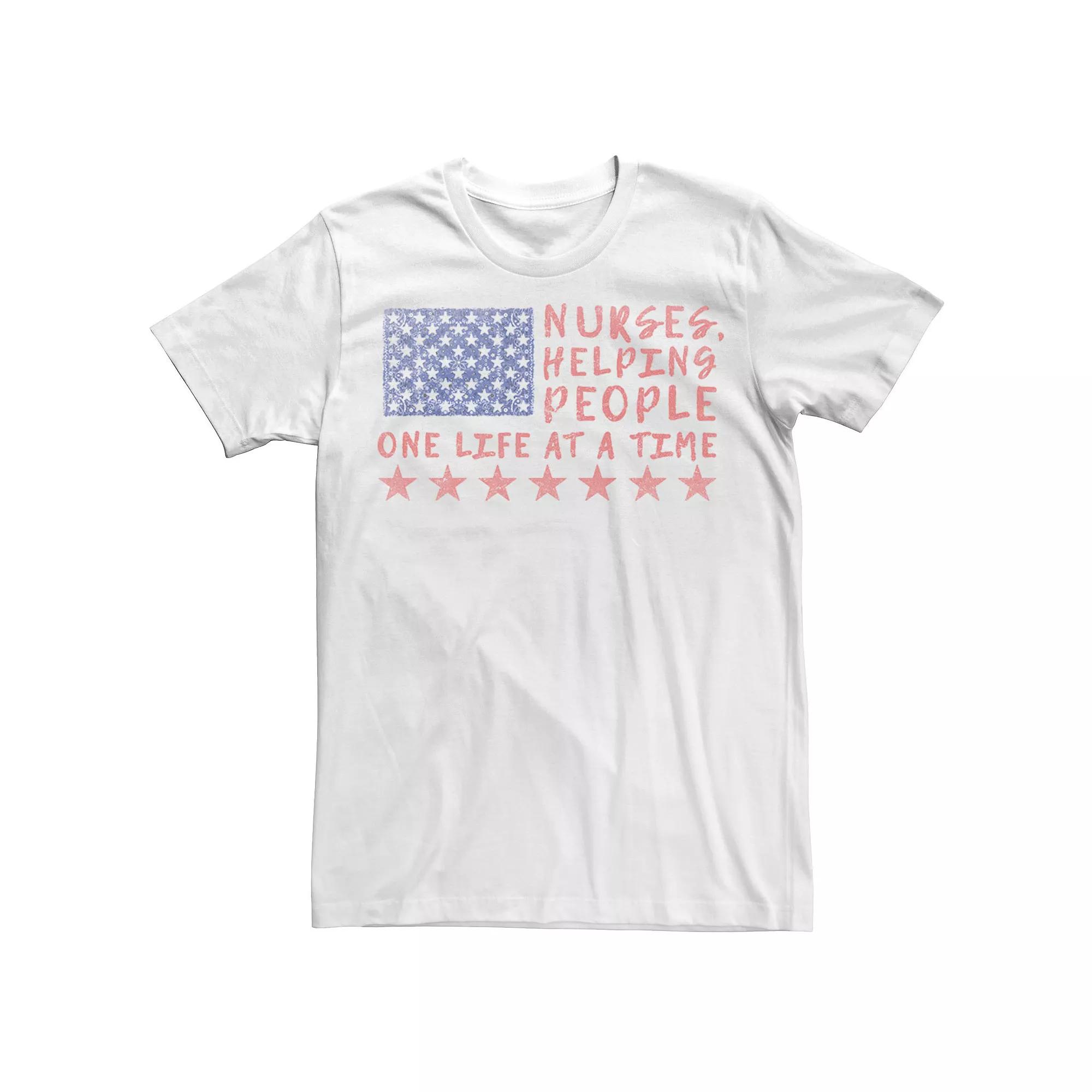 Men's Nurses Helping People One Life At A Time Tee,  Product Image