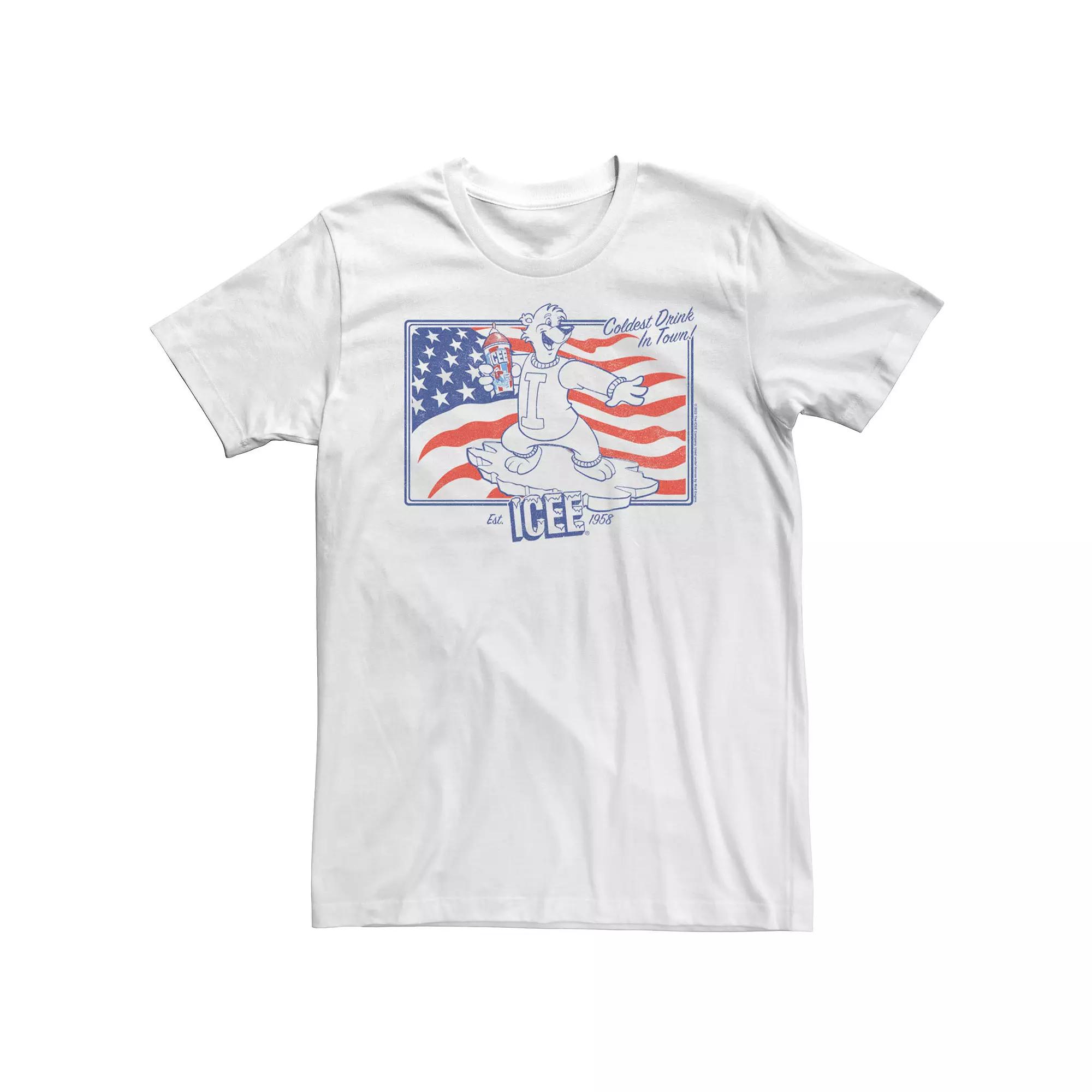Big & Tall ICEE Coldest Drink In Town American Style Stamp Tee, Men's, Size: 4XL, White Product Image