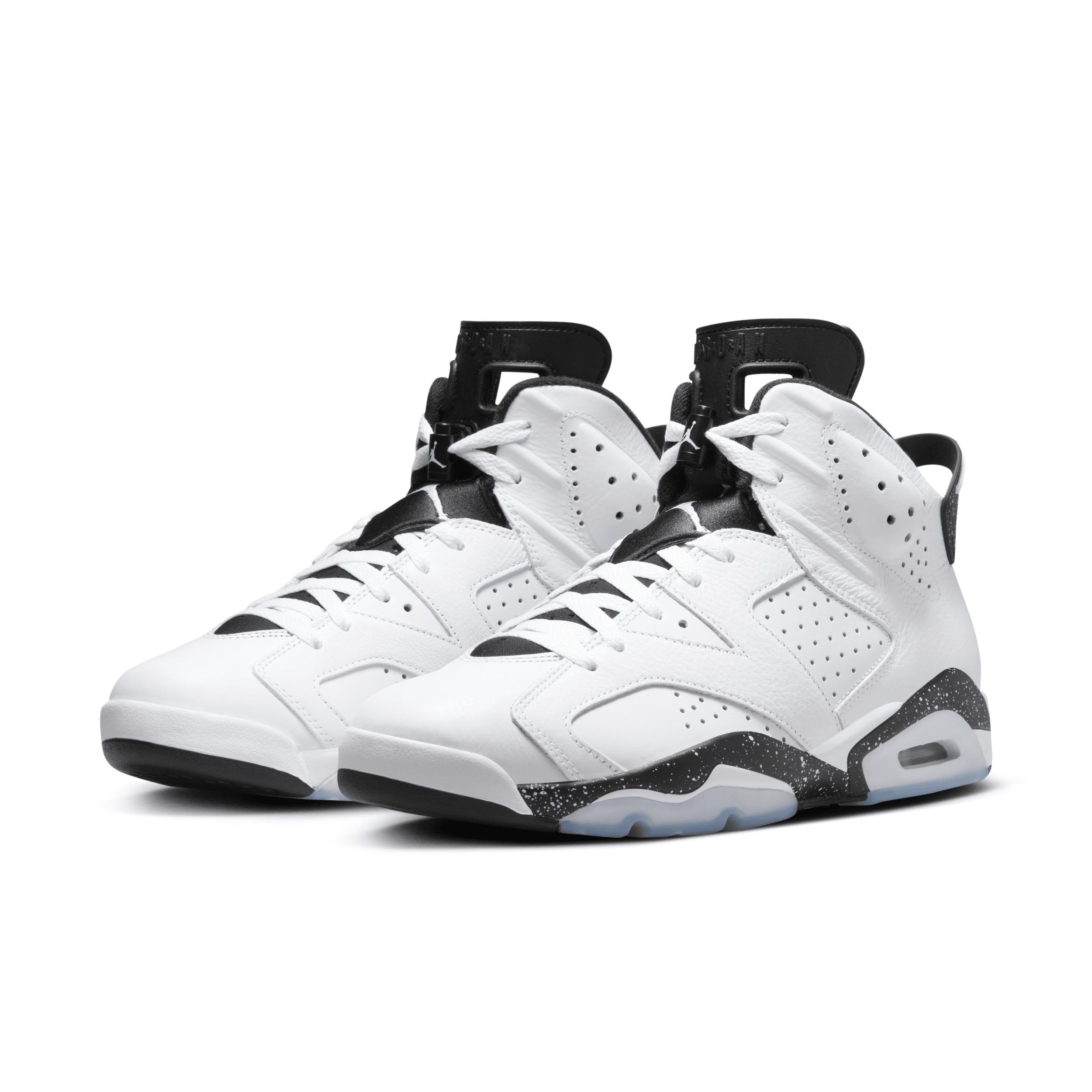 Men's Air Jordan 6 Retro Black" Shoes in White Product Image