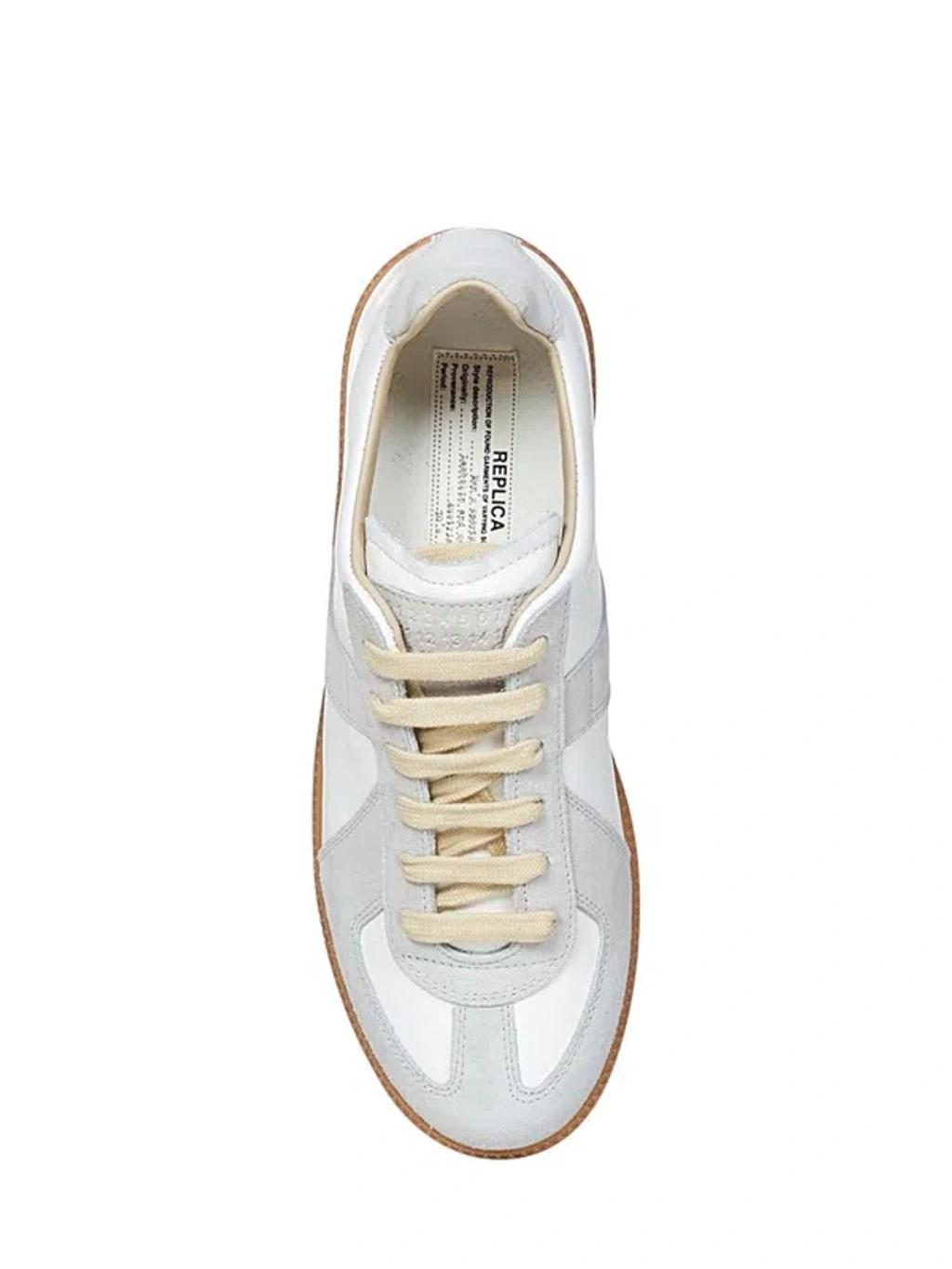 MAISON MARGIELA Replica Leather And Suede Sneakers In White Product Image