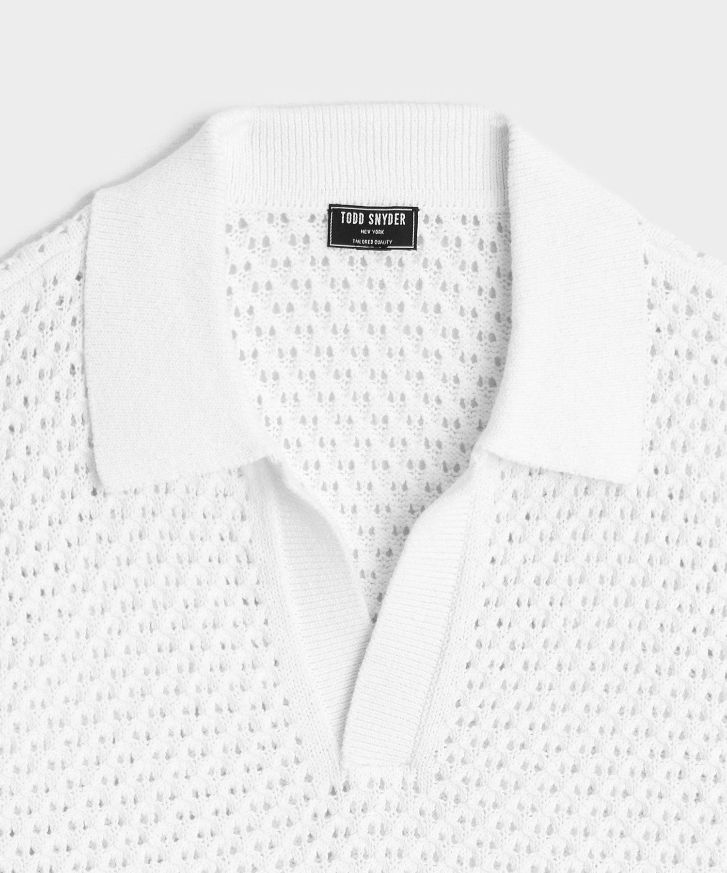 Relaxed Open-Knit Montauk Sweater Polo Product Image