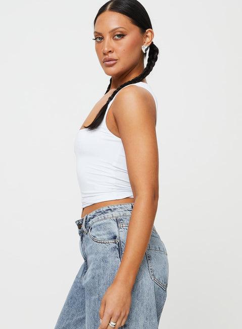 Back In Time Top White Product Image