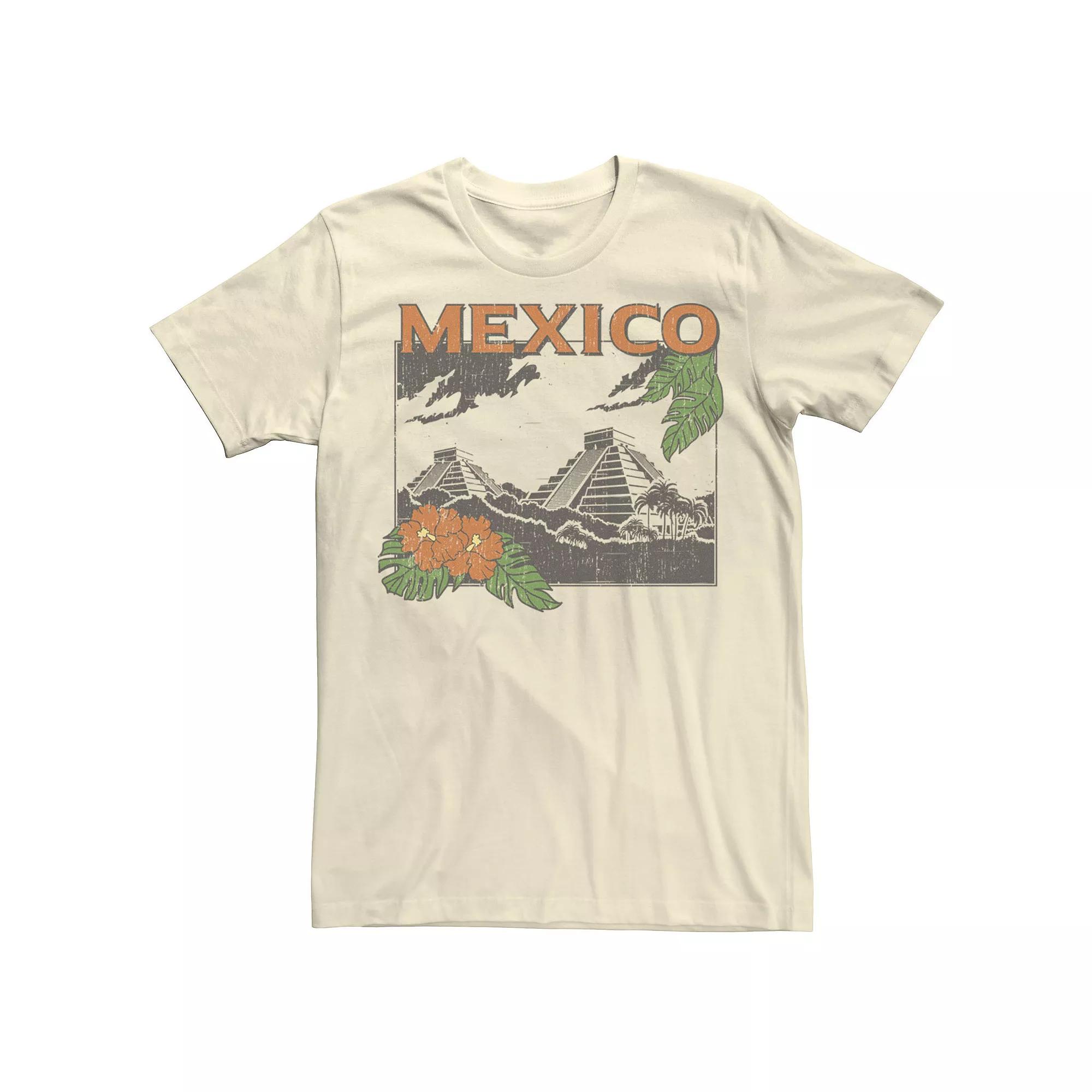 Men's Travel Apparel Mexico Pyramids Poster Tee,  Product Image