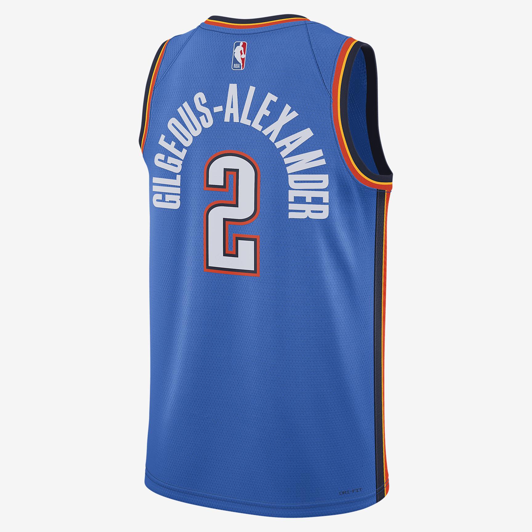 Oklahoma City Thunder Icon Edition Nike Mens Dri-FIT NBA Swingman Jersey | DN2016-407 Product Image