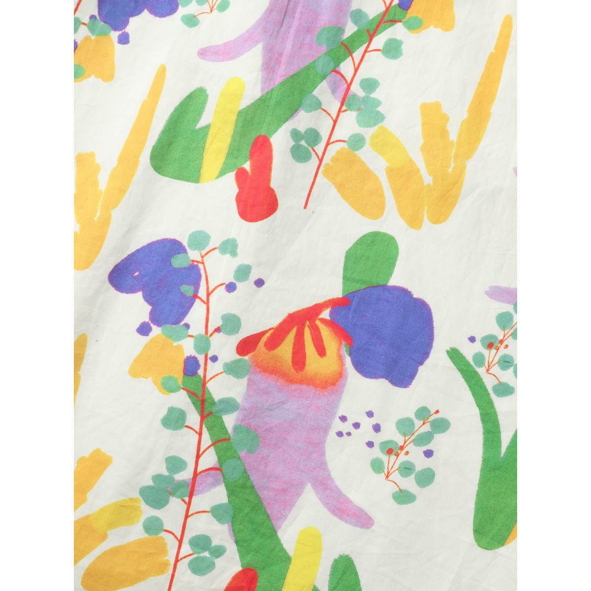 Plus Size Pure Cotton Floral Dream Midi Dress Ivory Women Notched collar Short sleeve Curvy BloomChic 22-24/3X Product Image