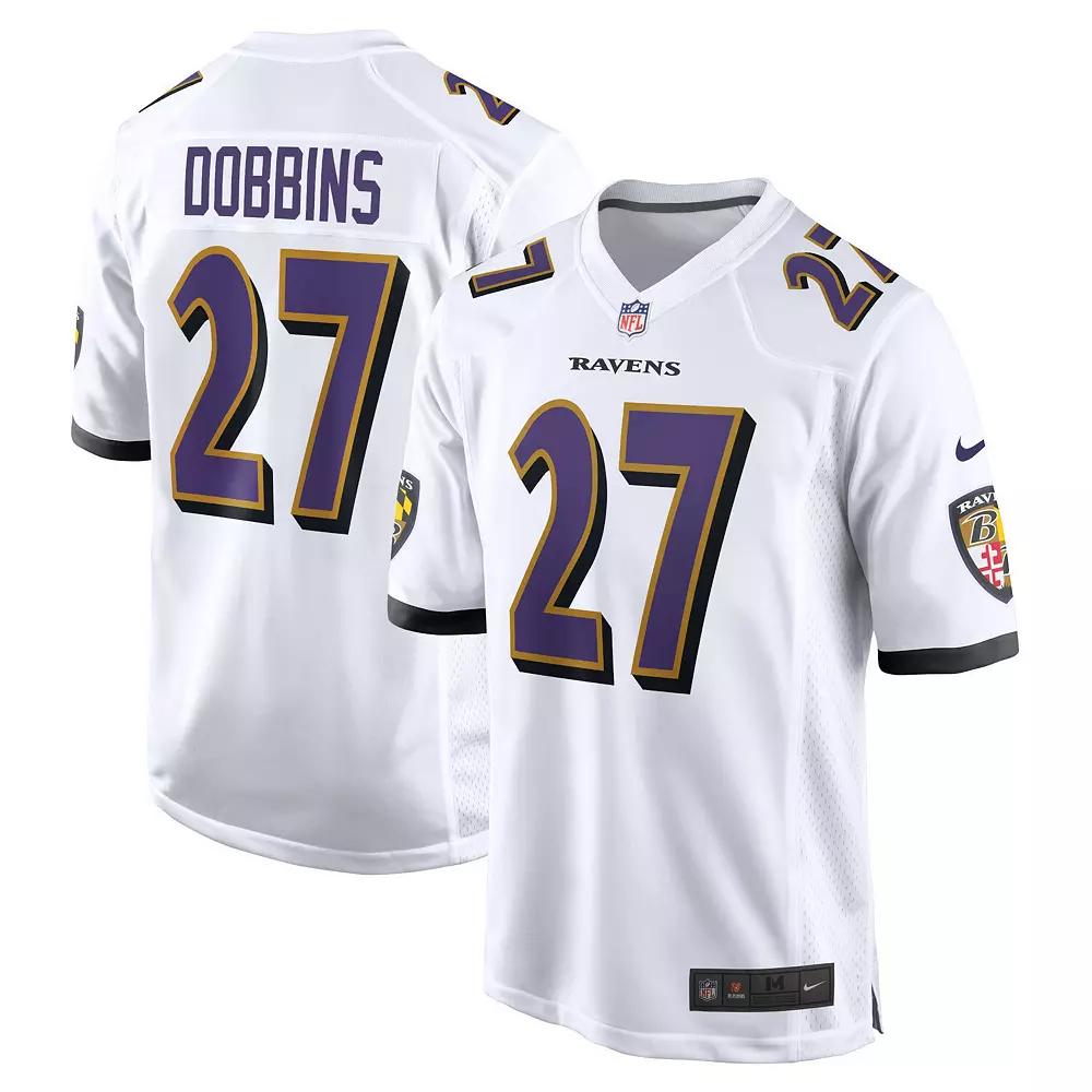 Men's Nike J.K. Dobbins White Baltimore Ravens Game Jersey, Size: 2XL Product Image