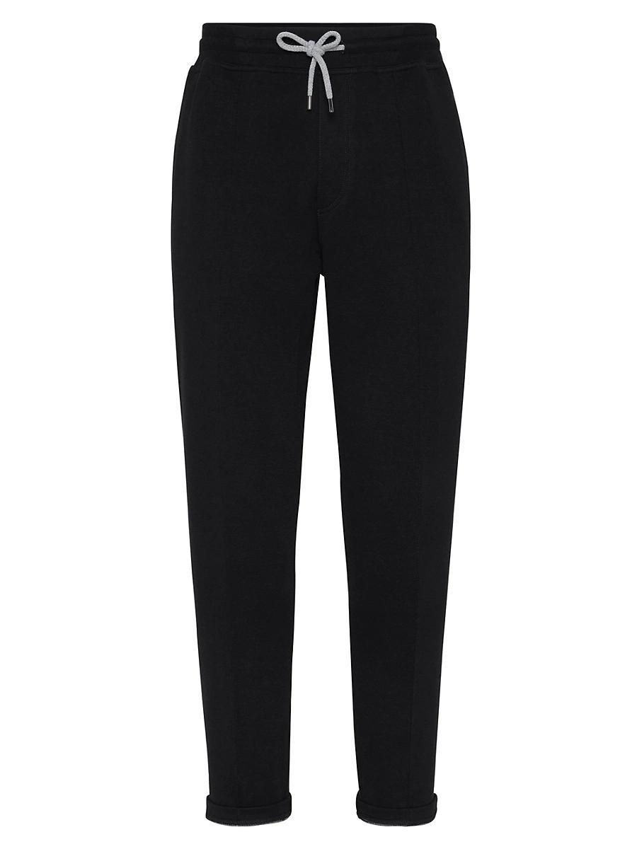 Mens French Terry Double Cloth Trousers with Crte Detail Product Image