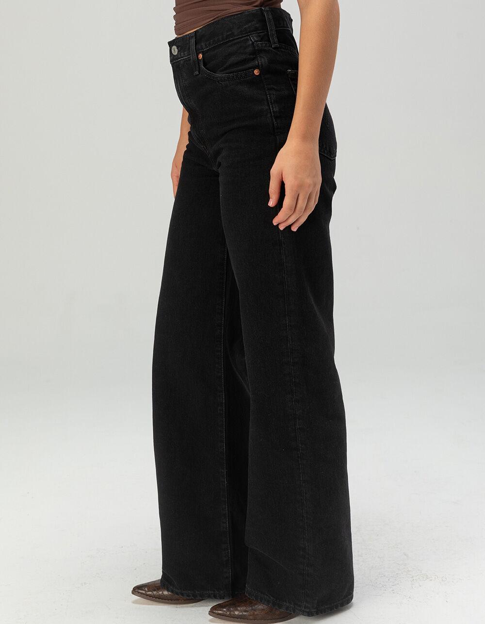LEVI'S Ribcage Wide Leg Womens Jeans - Rosie Posie - BLACK DENIM Product Image