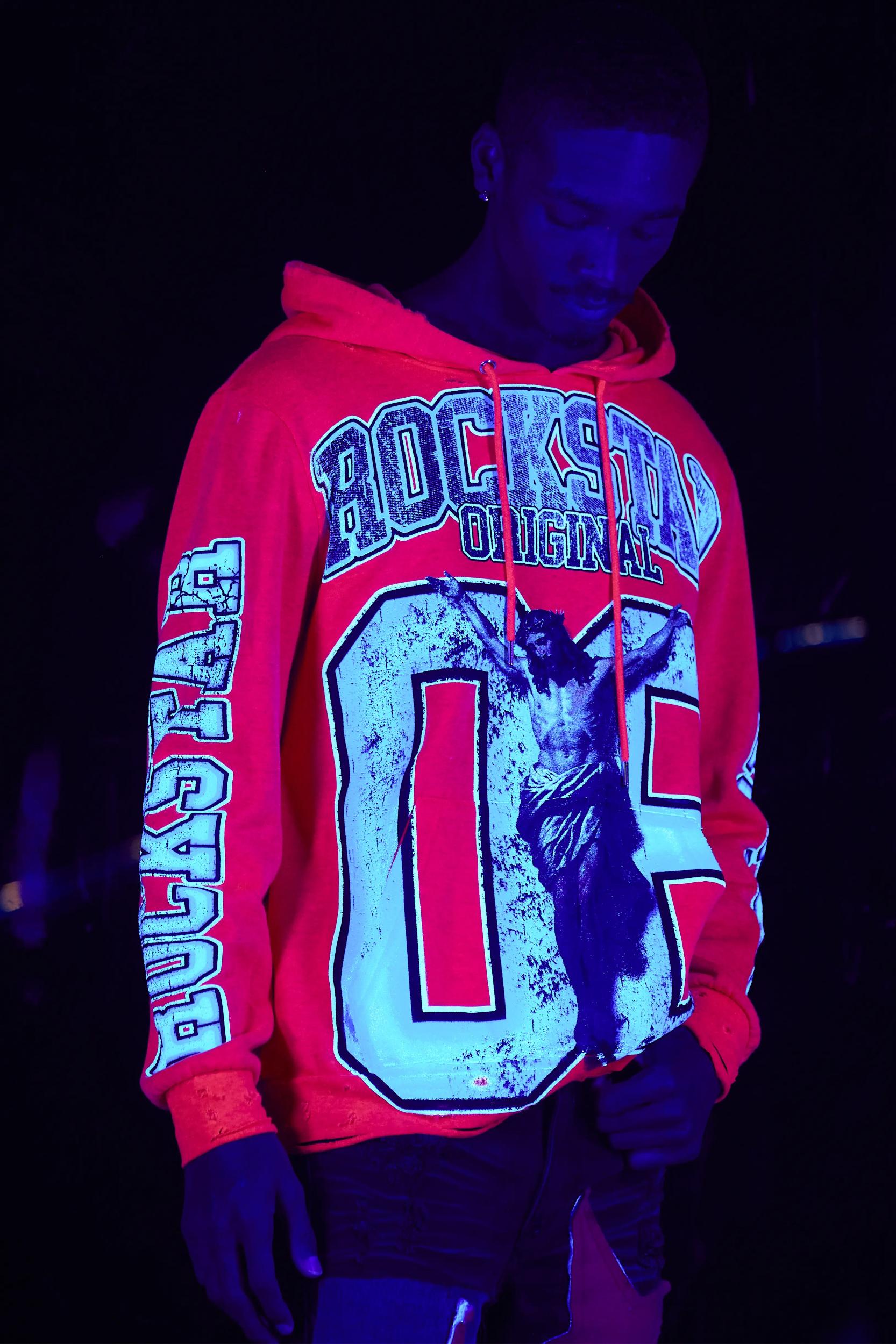 Fields Orange Graphic Hoodie Male Product Image