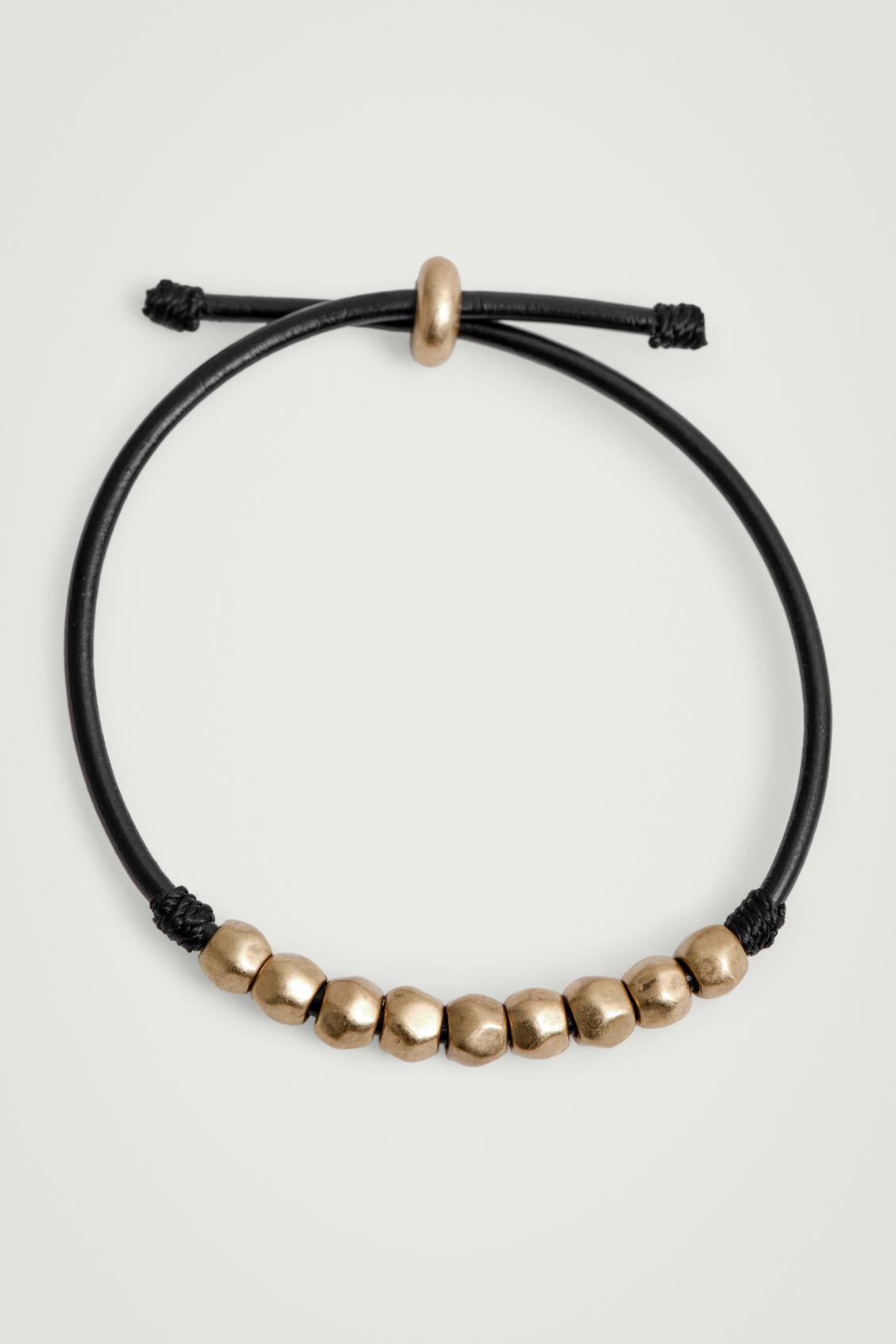 BEADED LEATHER CORD BRACELET Product Image