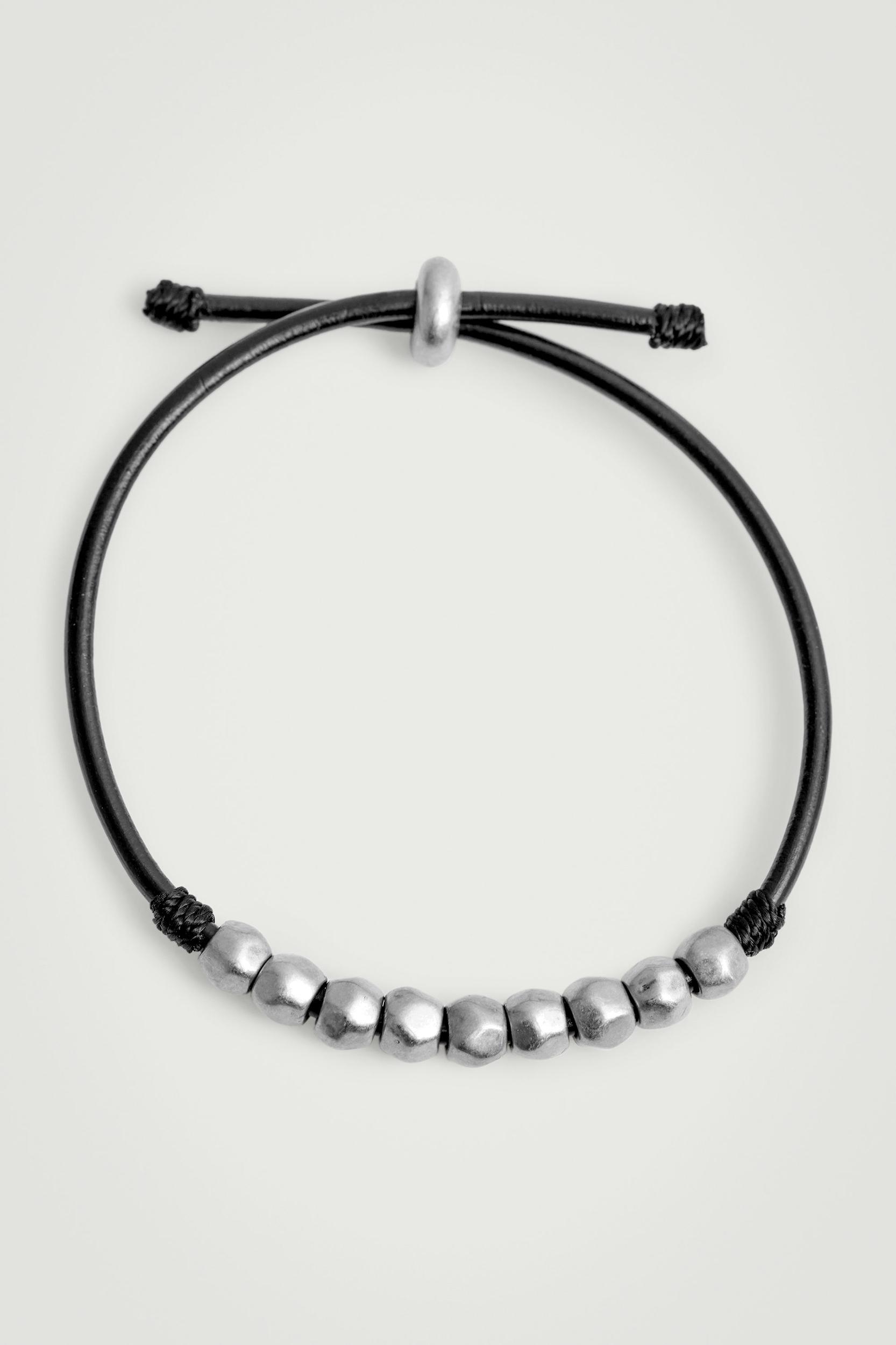 BEADED LEATHER CORD BRACELET Product Image