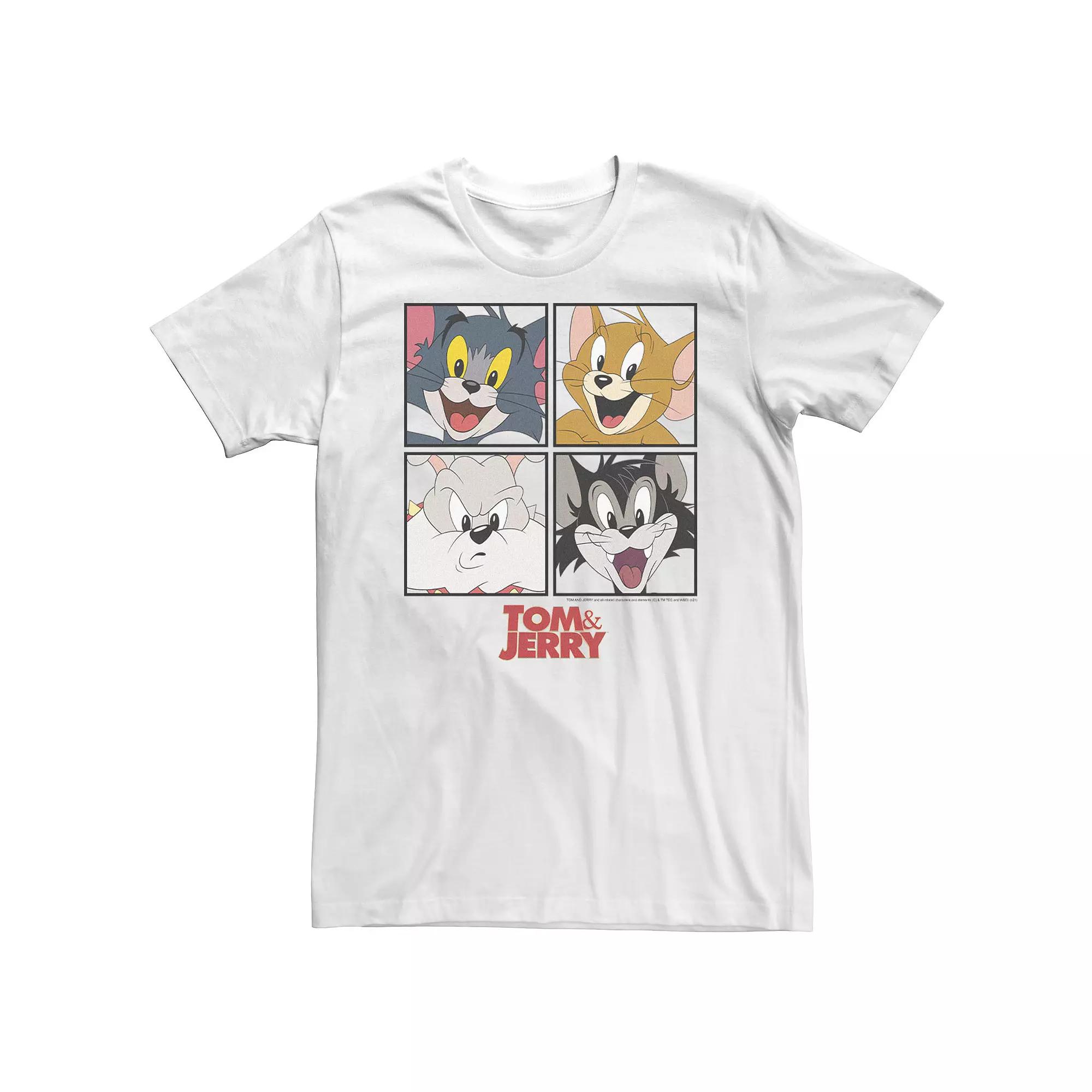 Big & Tall Tom & Jerry Character Box Up Tee, Men's,  Product Image