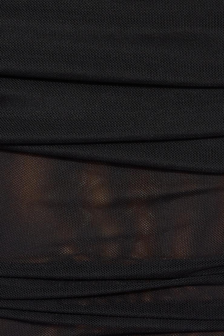 Mesh Long Sleeve Off Shoulder Top Product Image