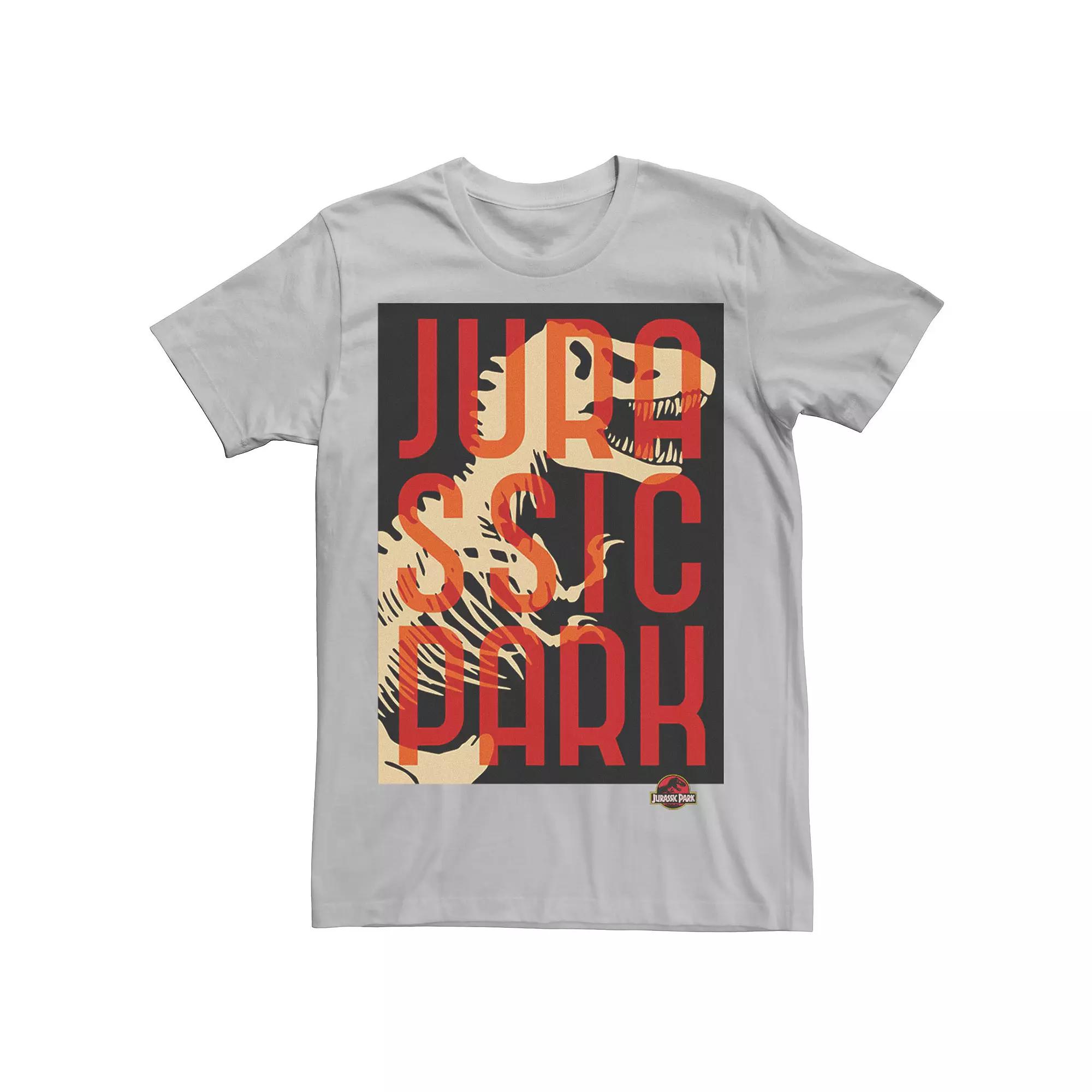 Mens Jurassic Park Split Typography T-Rex Bones Tee Product Image