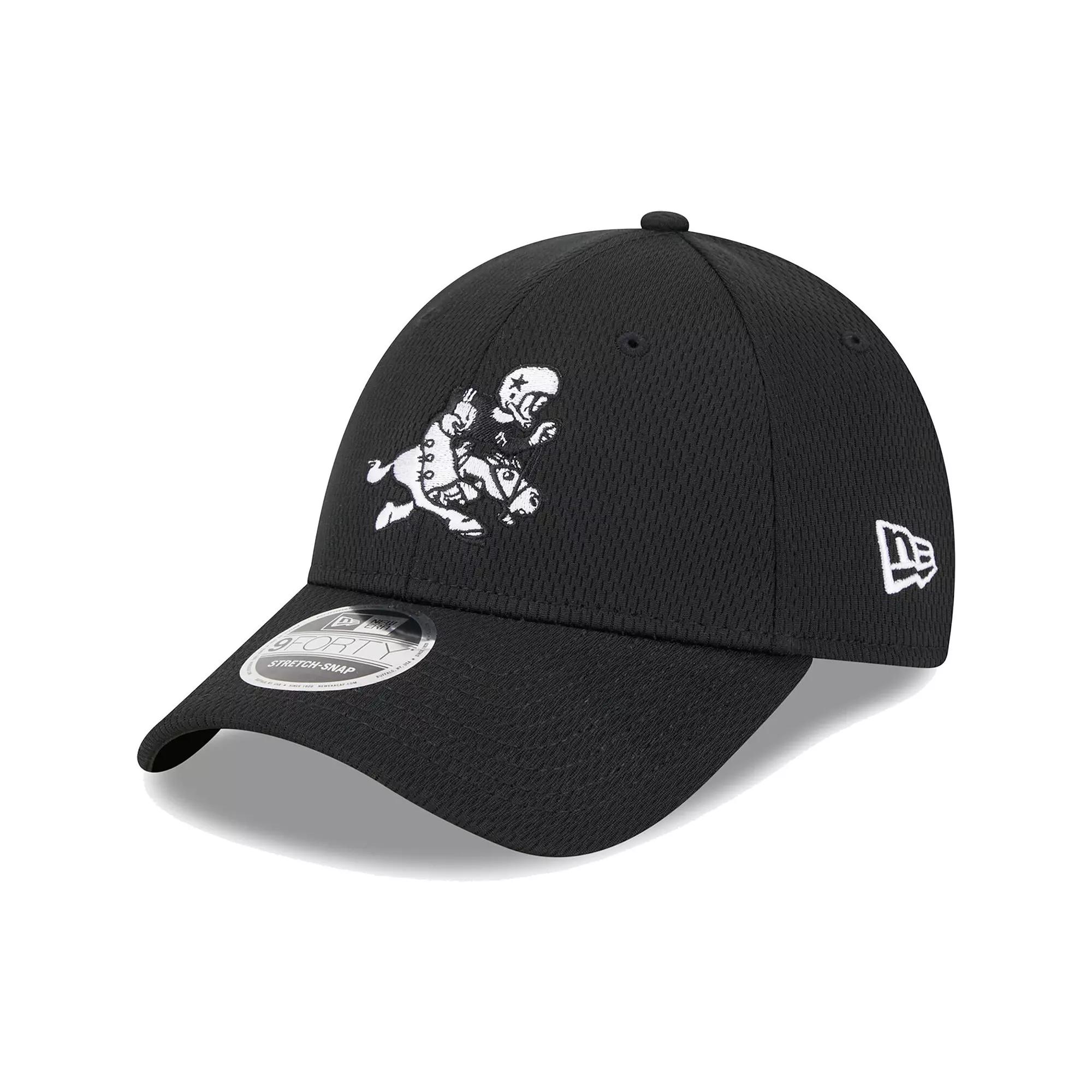 Men's New Era Black Dallas Cowboys Retro Joe Main B-Dub 9FORTY Adjustable Hat Product Image
