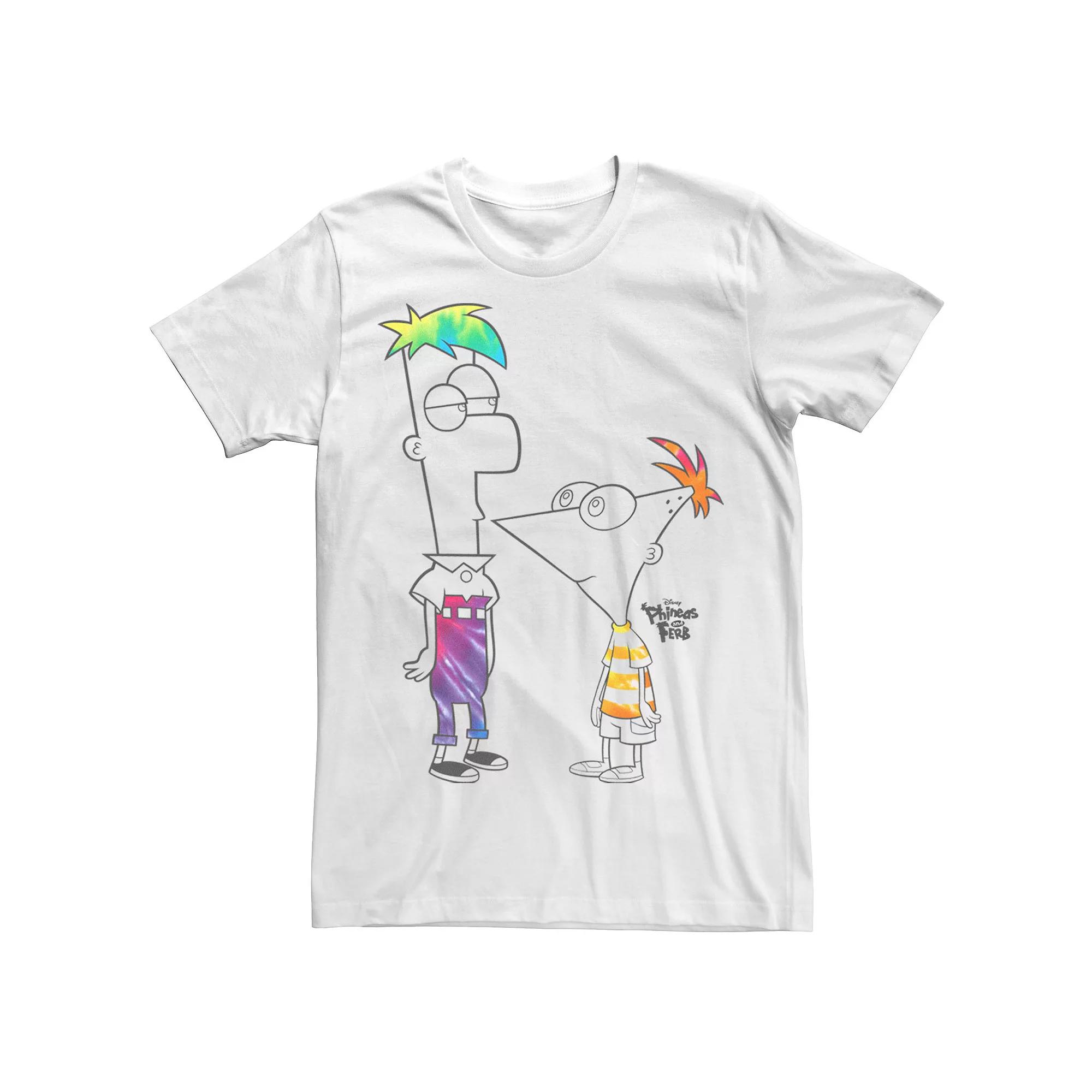 Big & Tall Disney Phineas And Ferb Boys Of Tie Dye Tee, Men's,  Product Image