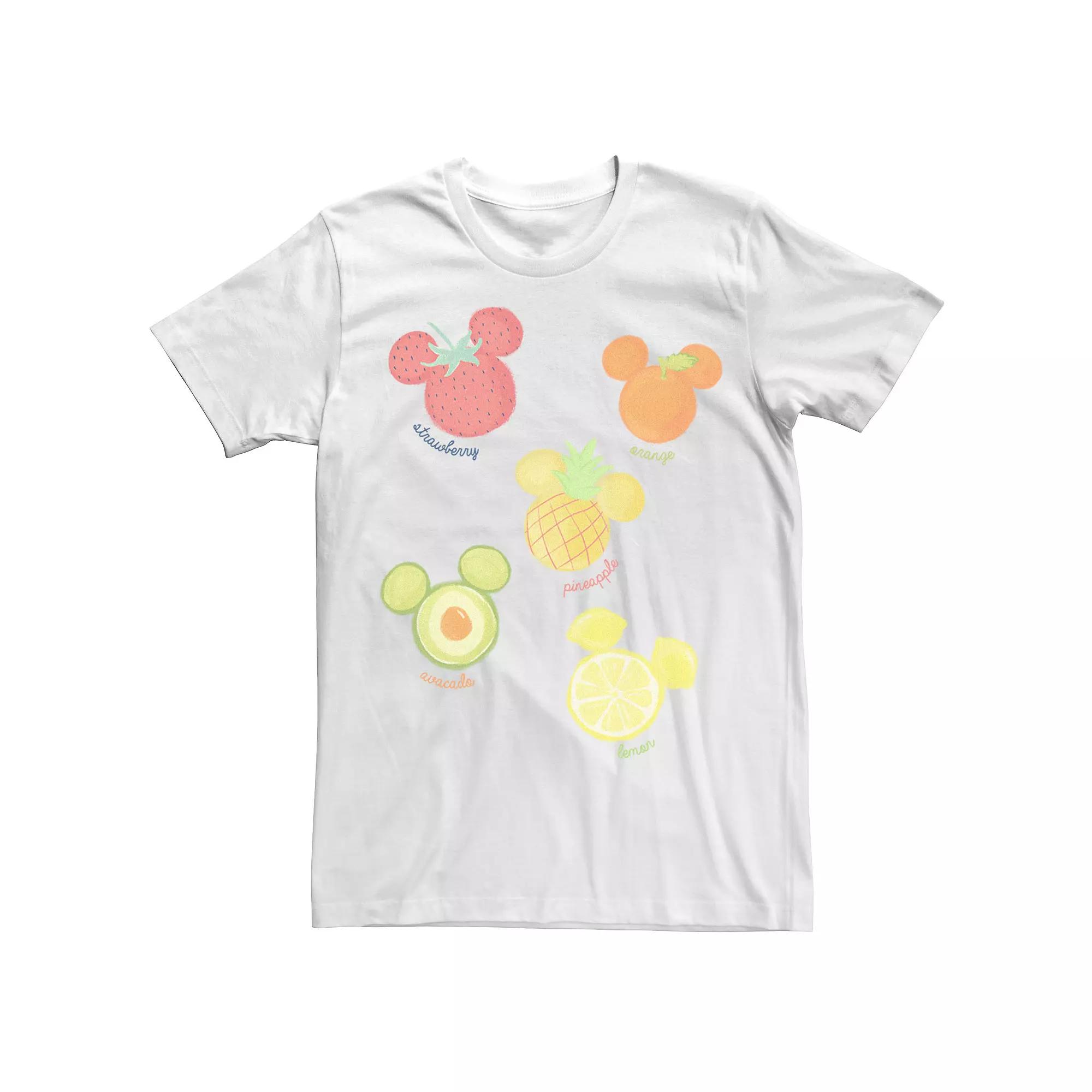 Disney's Mickey & Friends Mickey Mouse Men's Fruit Logos Tee,  Product Image