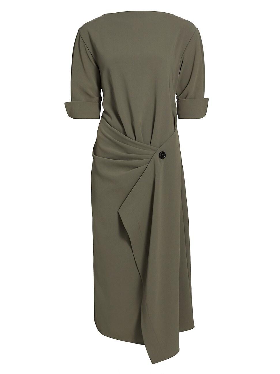 Womens Maisie Crepe Wrap-Front Dress Product Image